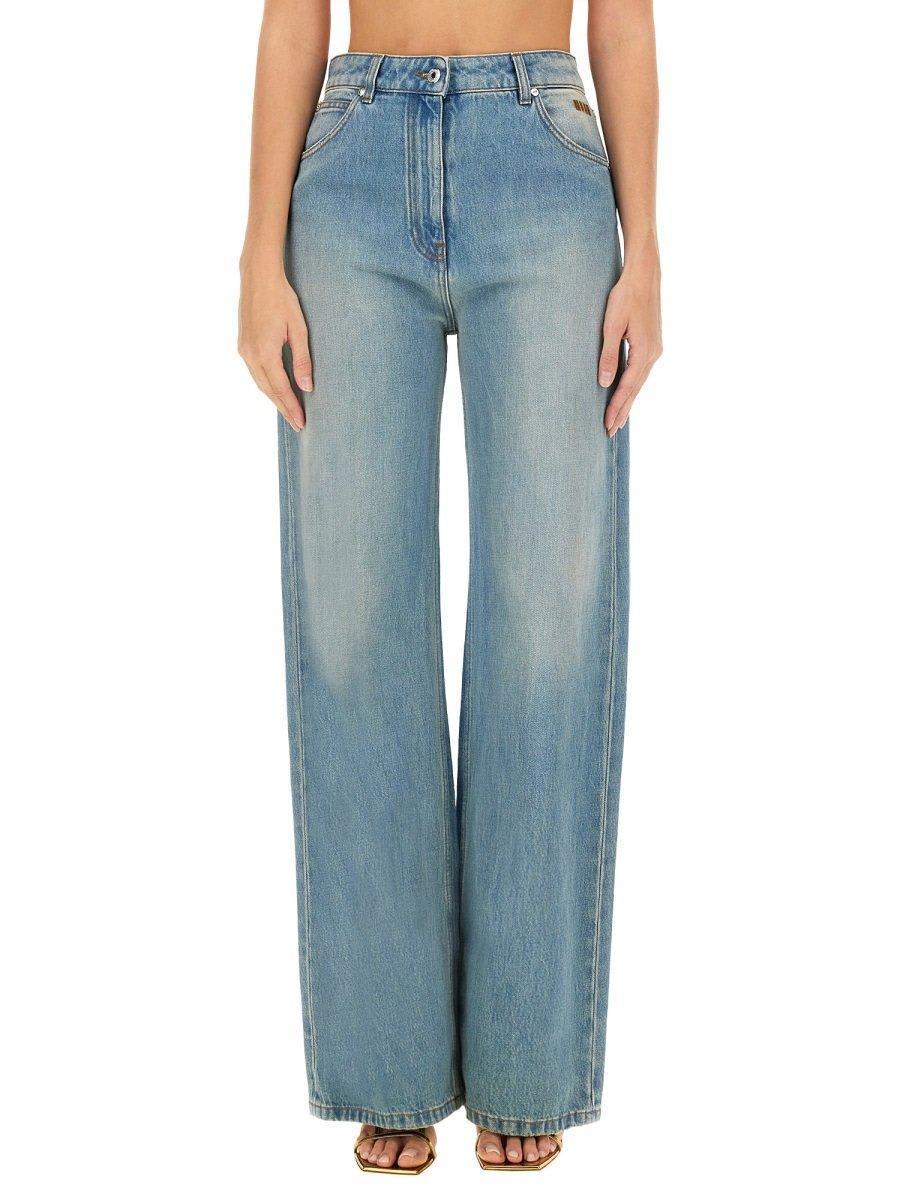 MSGM Jeans Wide Leg In Navy Product Image