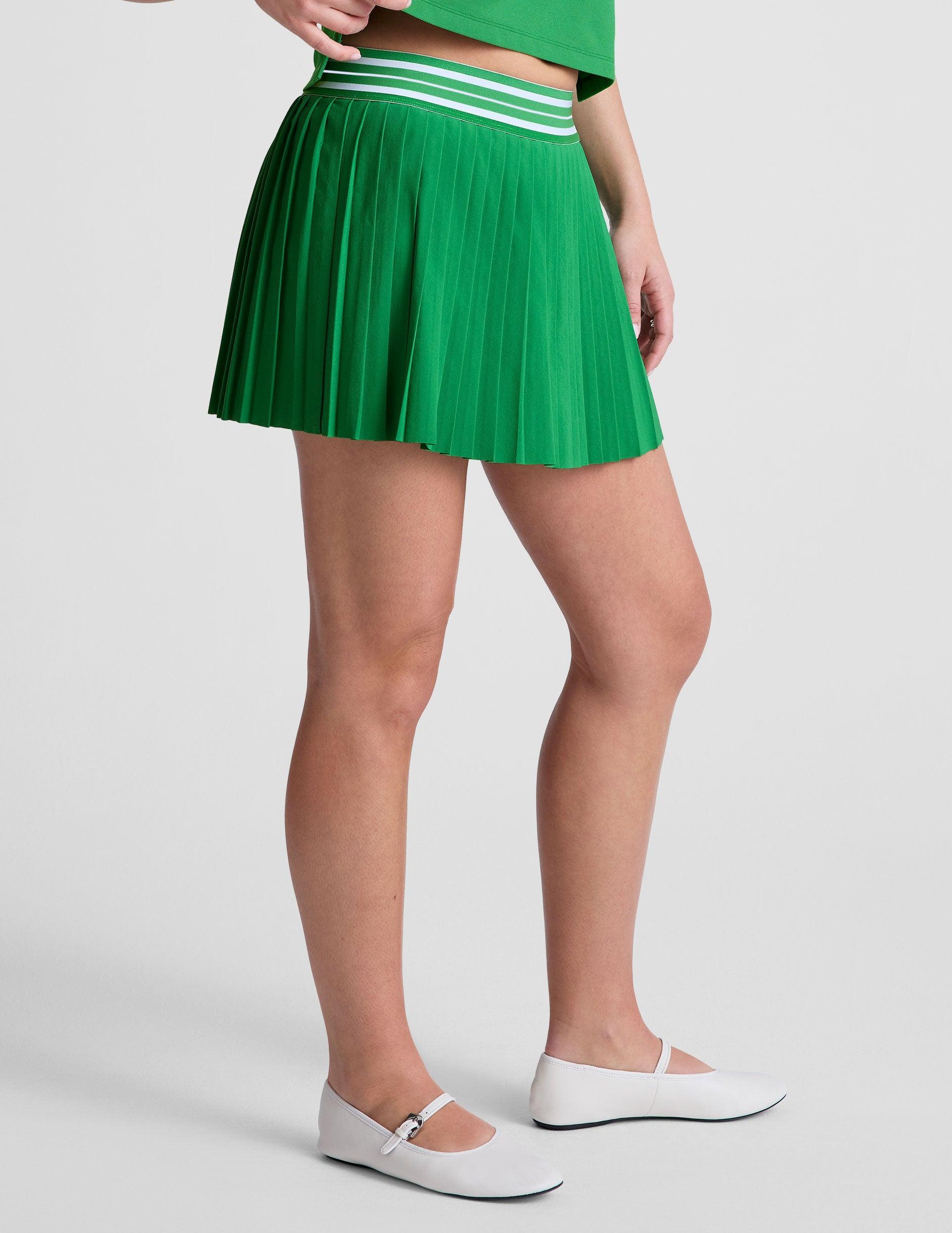 If You Pleats Tipped Elastic Mini Skirt Product Image