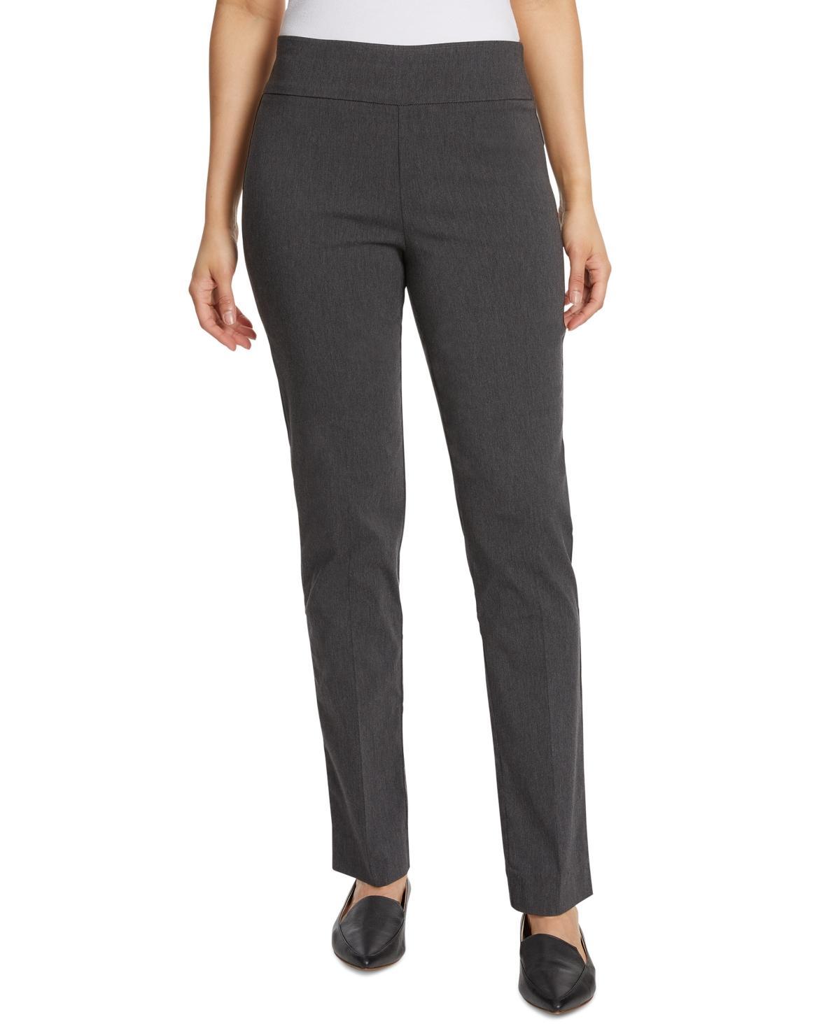 Petite Gloria Vanderbilt Slimming Pull-On Trousers, Womens Grey Grey Product Image