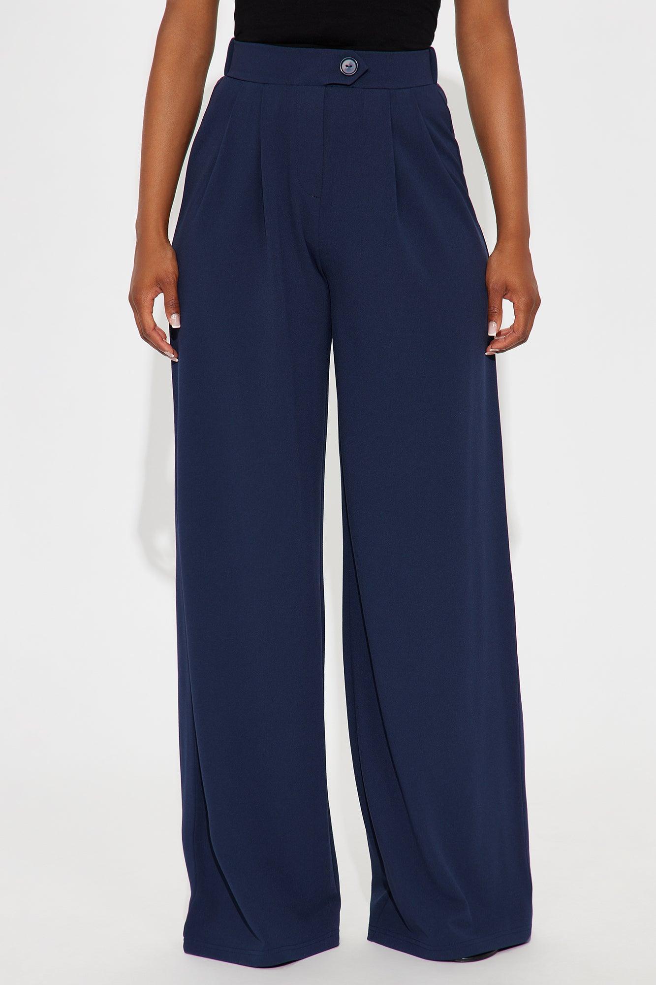 What Matters Most Wide Leg Trouser - Navy Product Image