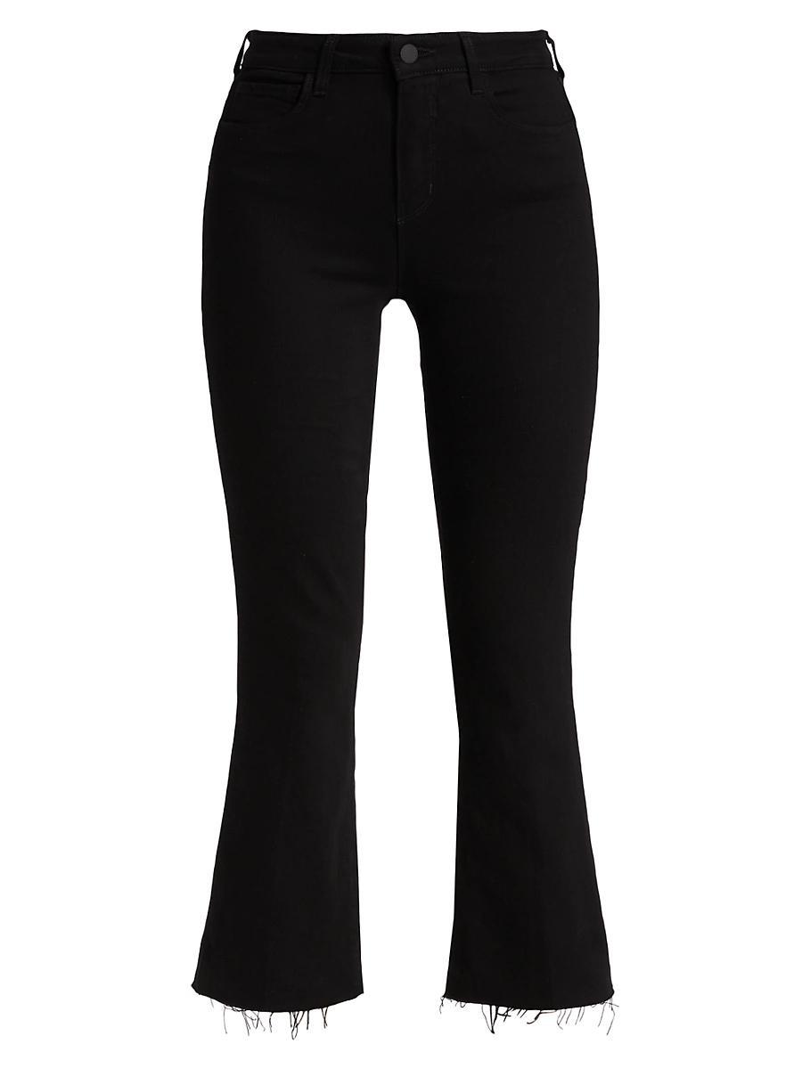 Kendra High-Rise Crop Flare Jeans Product Image