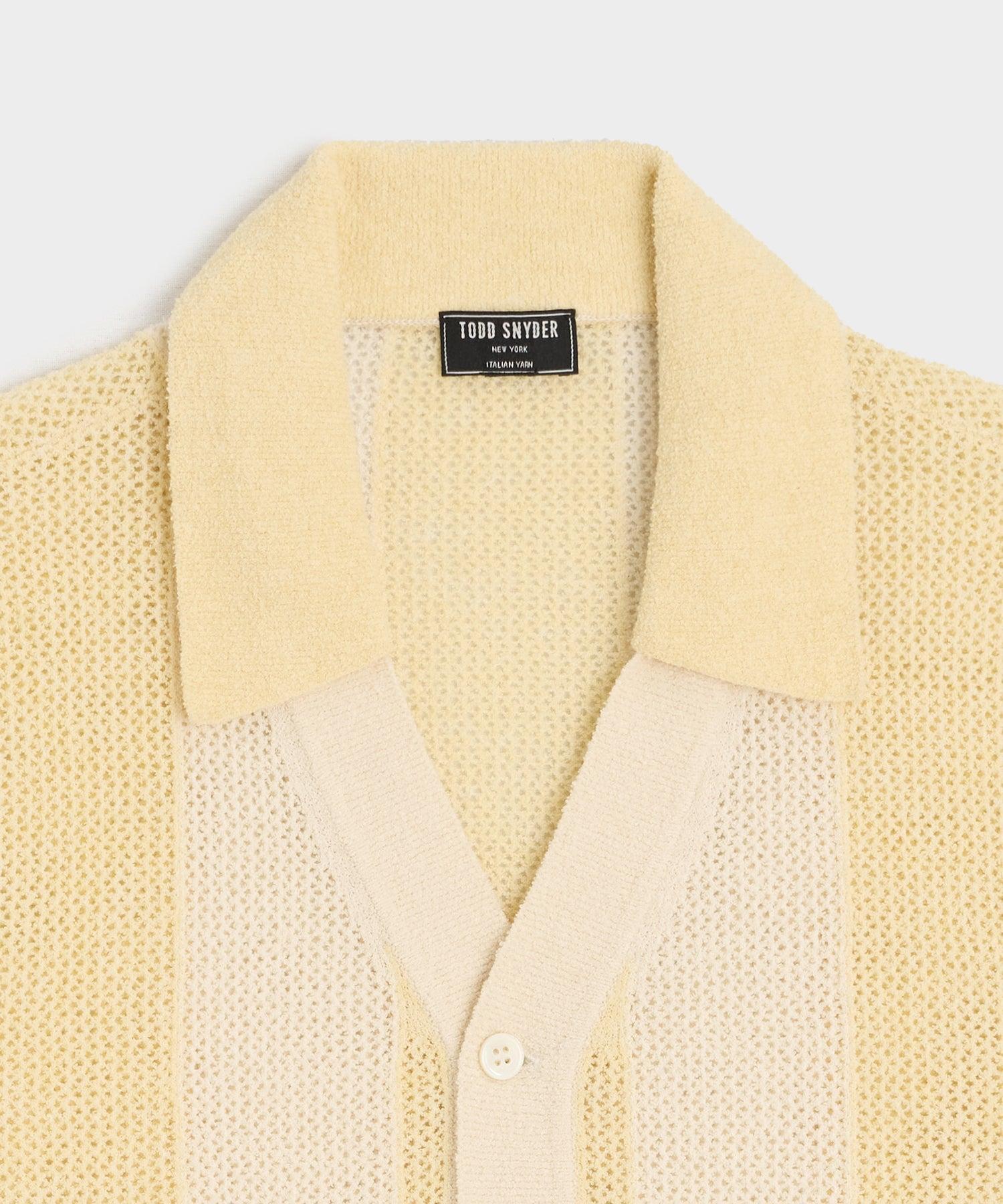Cropped Boucle Sweater Polo Product Image