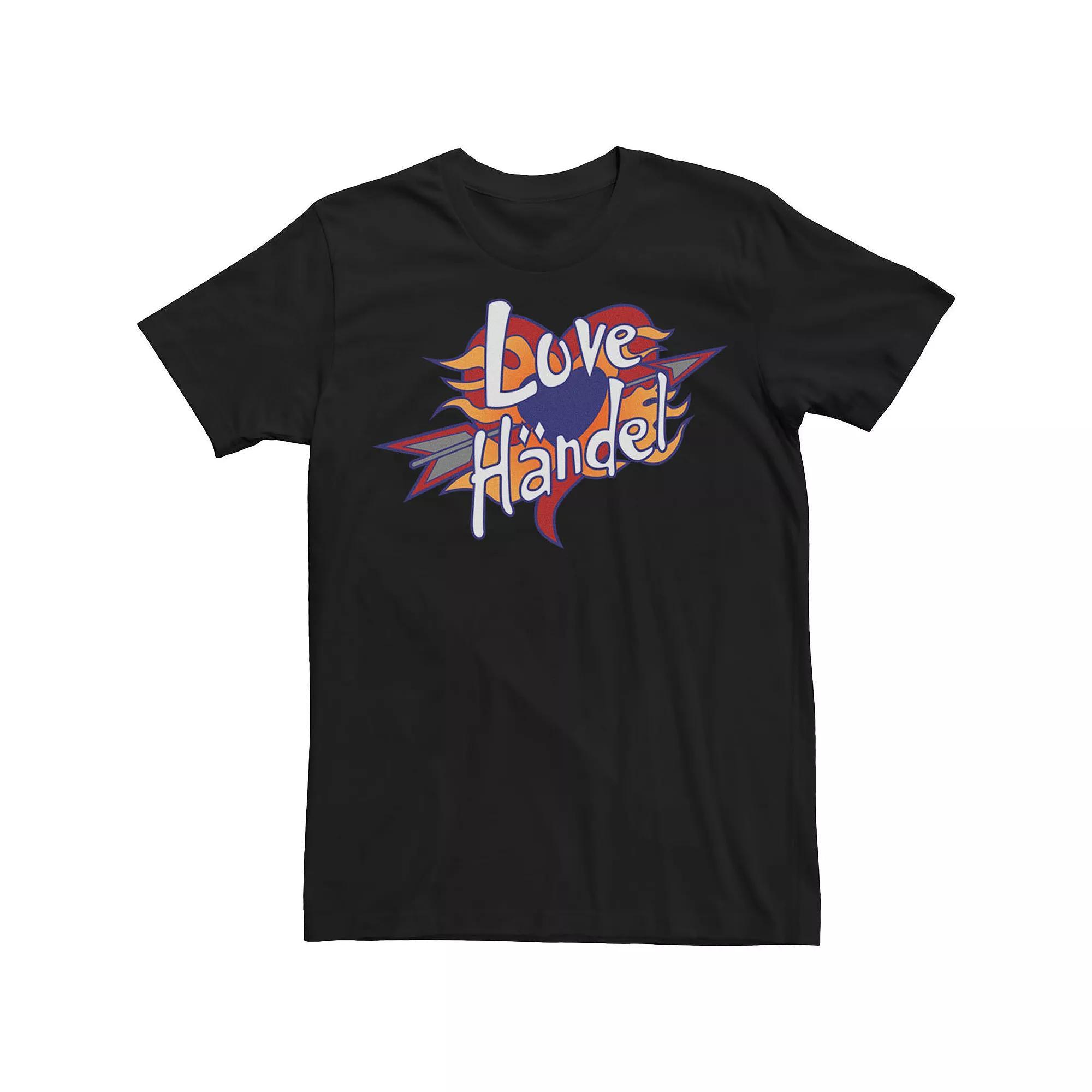 Disney's Phineas And Ferb Men's Love Handle Logo Tee, Size: XXL, Black Product Image