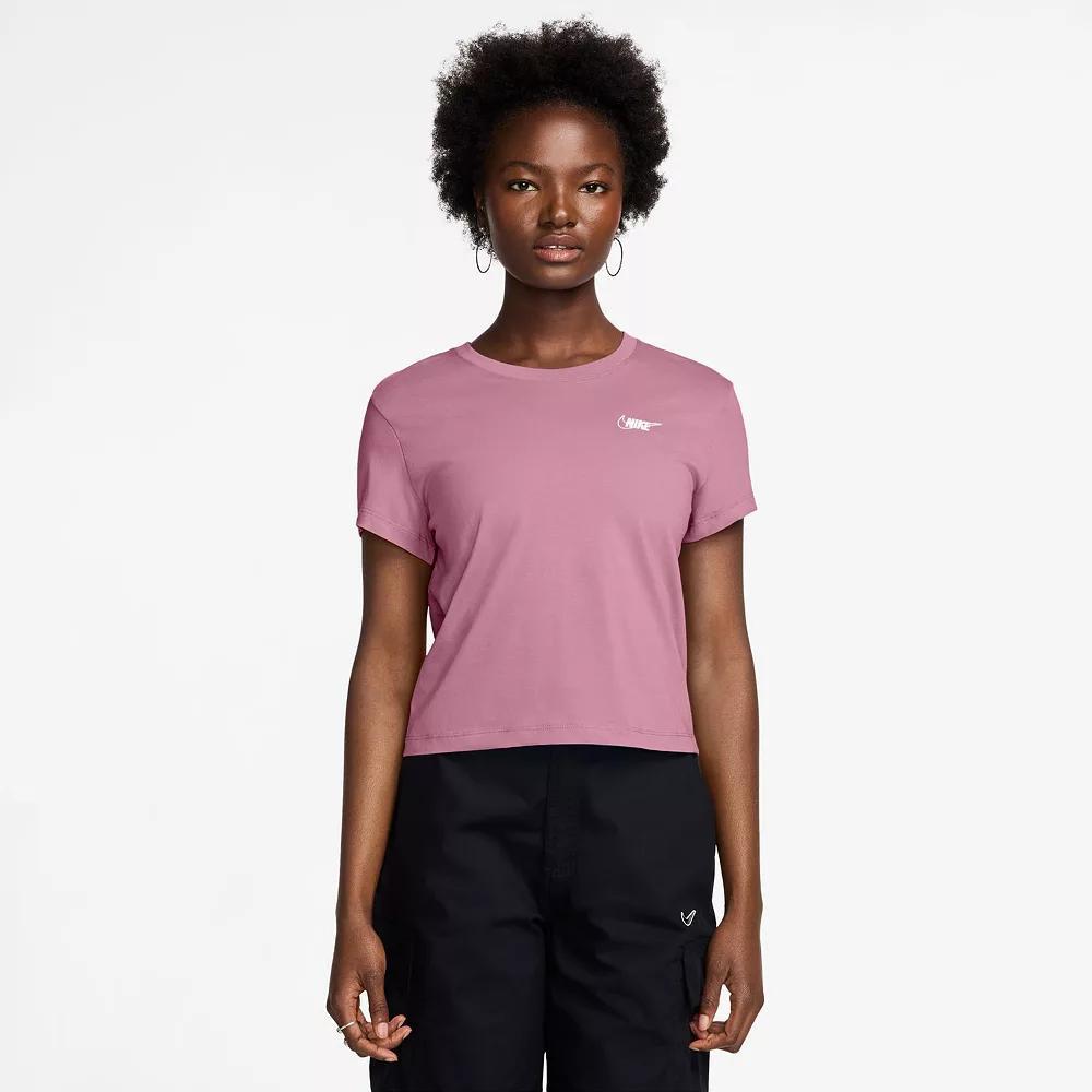 Women's Nike Sportswear Essential Club Crop Tee, Size: Medium, Elemental Pink Product Image