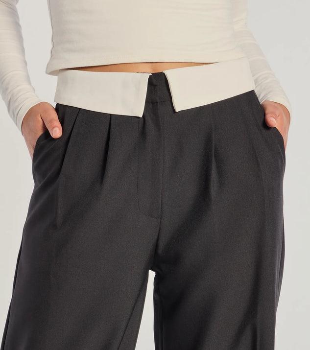 First Look Contrast Wide-Leg Pants Product Image