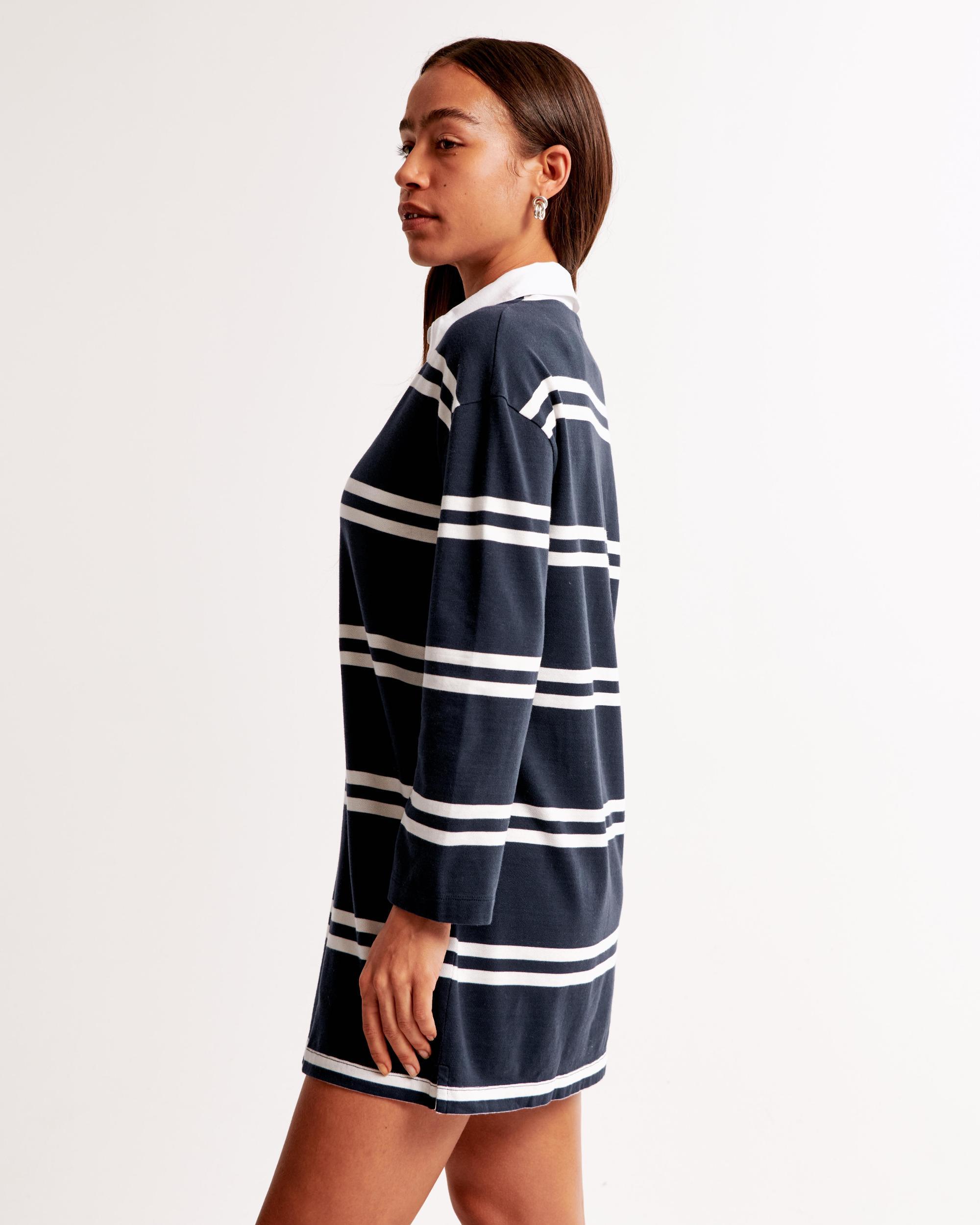 Essential Long-Sleeve Rugby Mini Dress Product Image