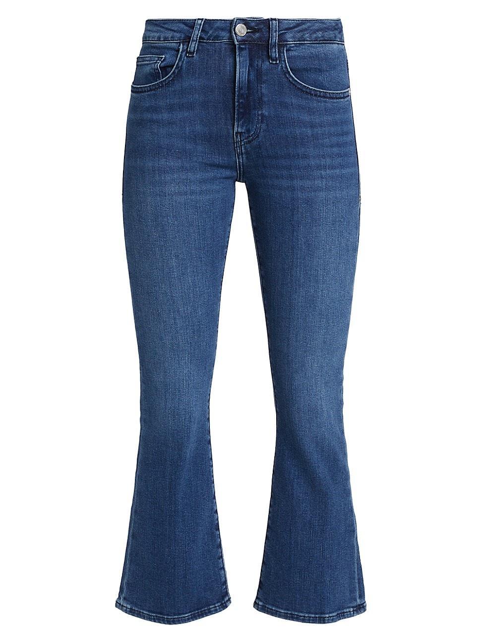 Womens Le Mini Crop Boot-Cut Jeans Product Image