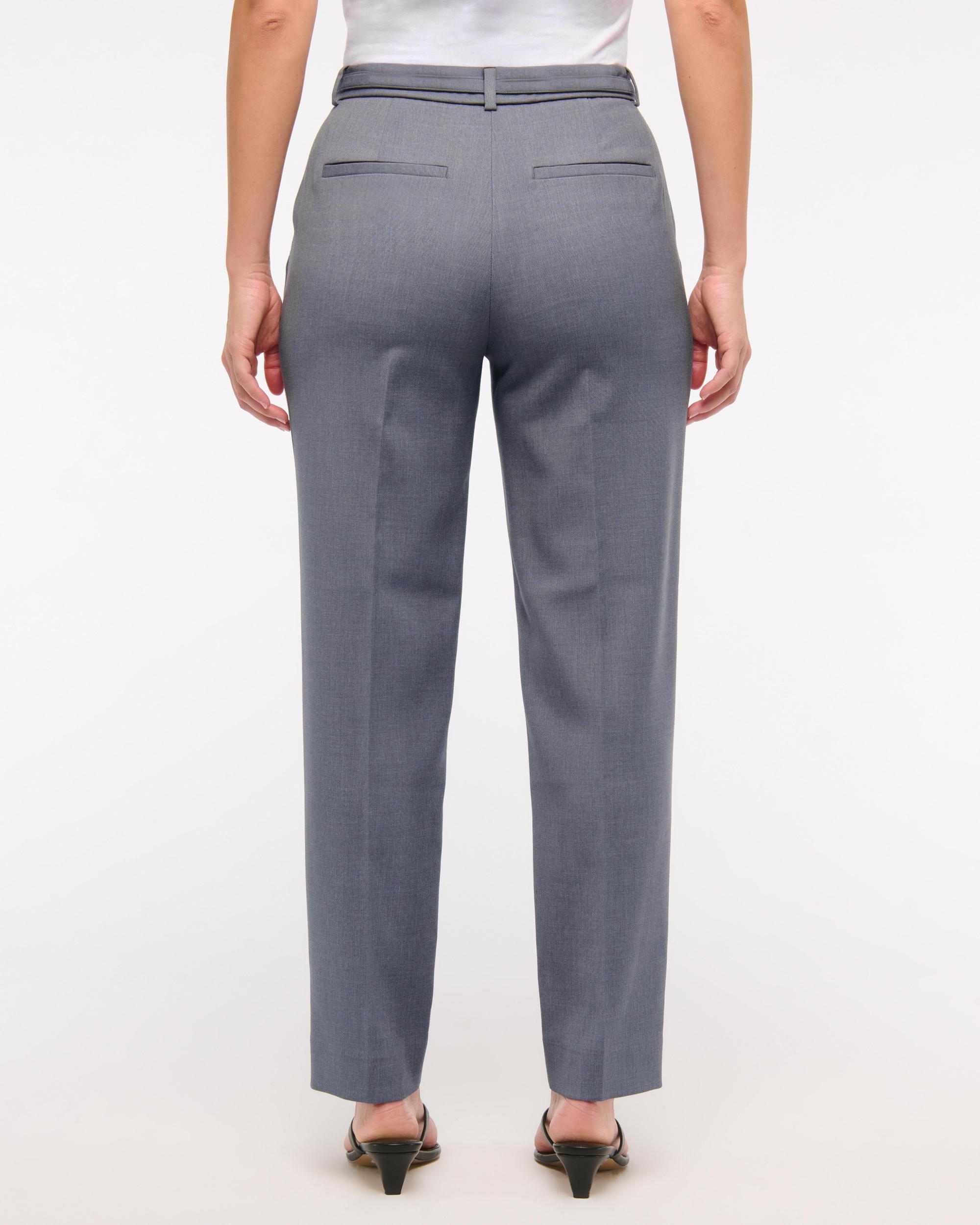 Curve Love High Rise Belted Ankle Straight Pant Product Image