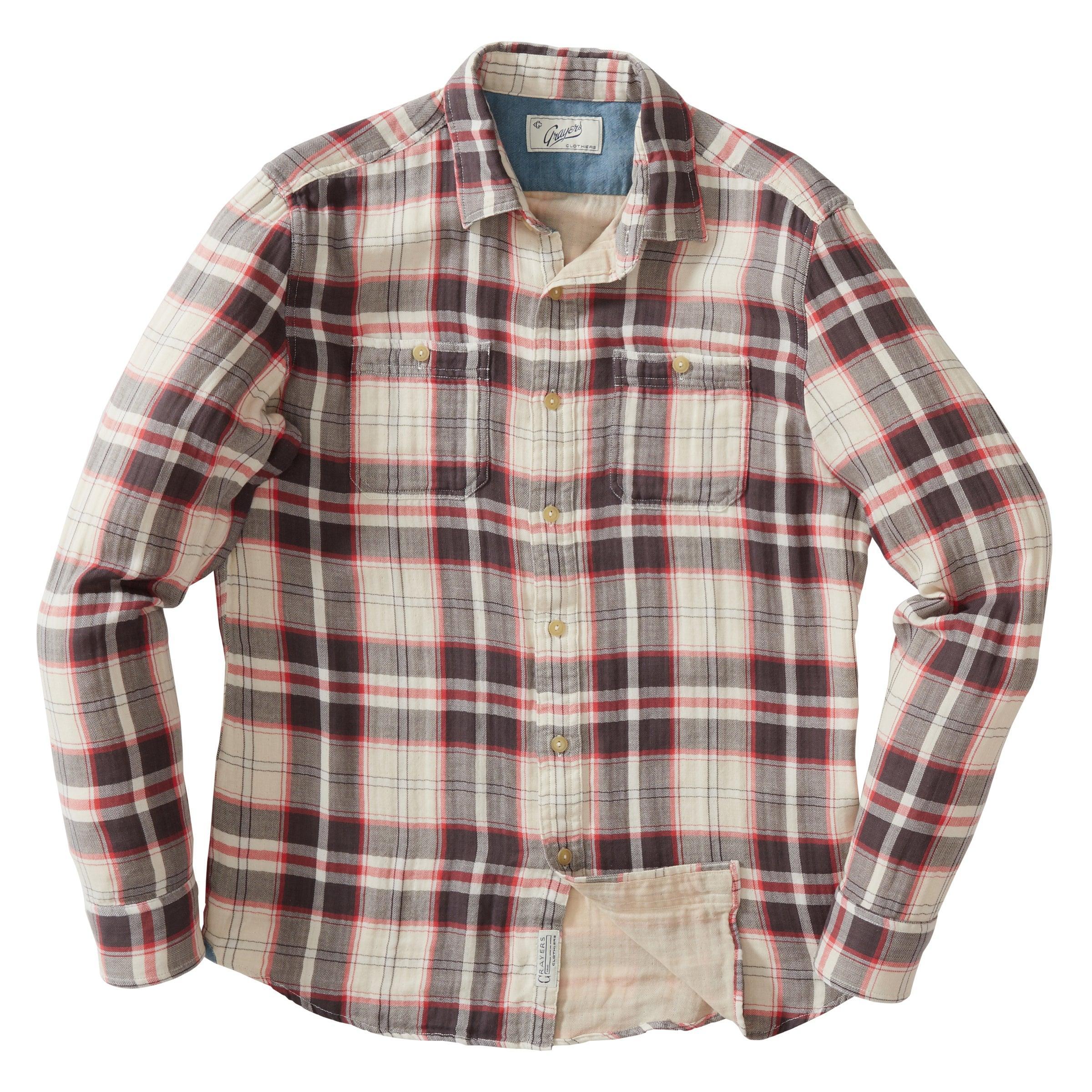 Rookley Double Cloth Shirt - Charcoal Red Plaid (Final Sale)* Product Image