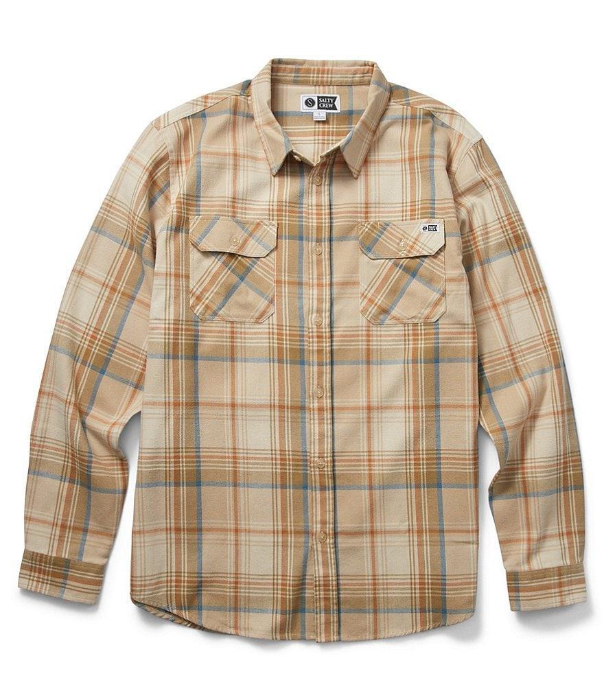 Salty Crew Long Sleeve Daybreak Yarn Dyed Plaid Flannel Shirt Product Image