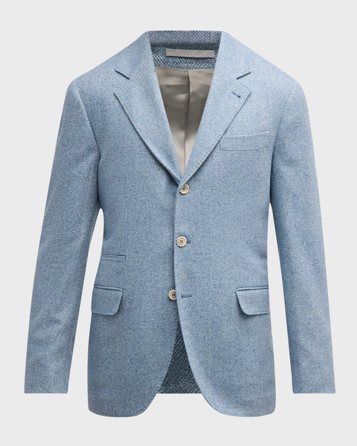 Mens Chevron Three-Button Sport Coat Product Image