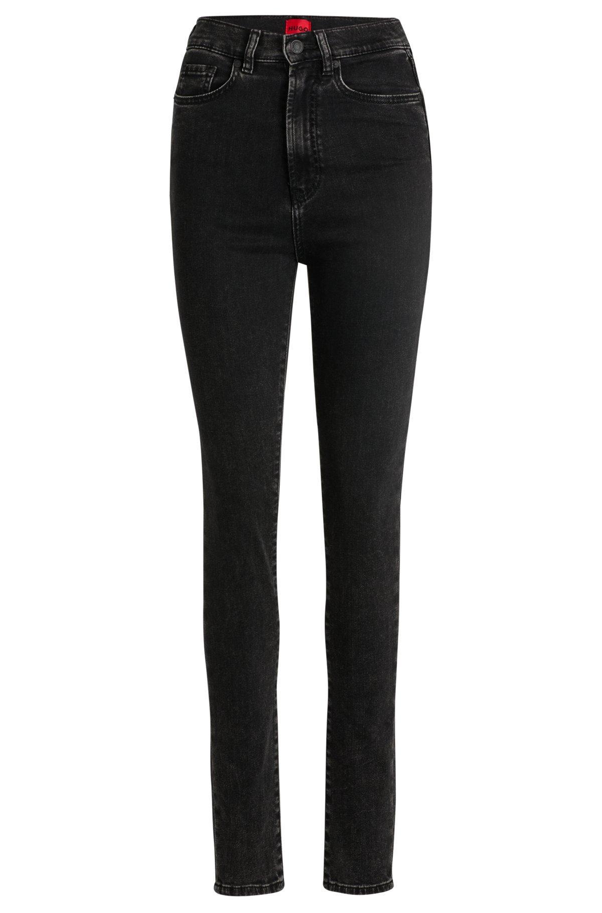 Skinny-fit jeans in black super-stretch denim Product Image