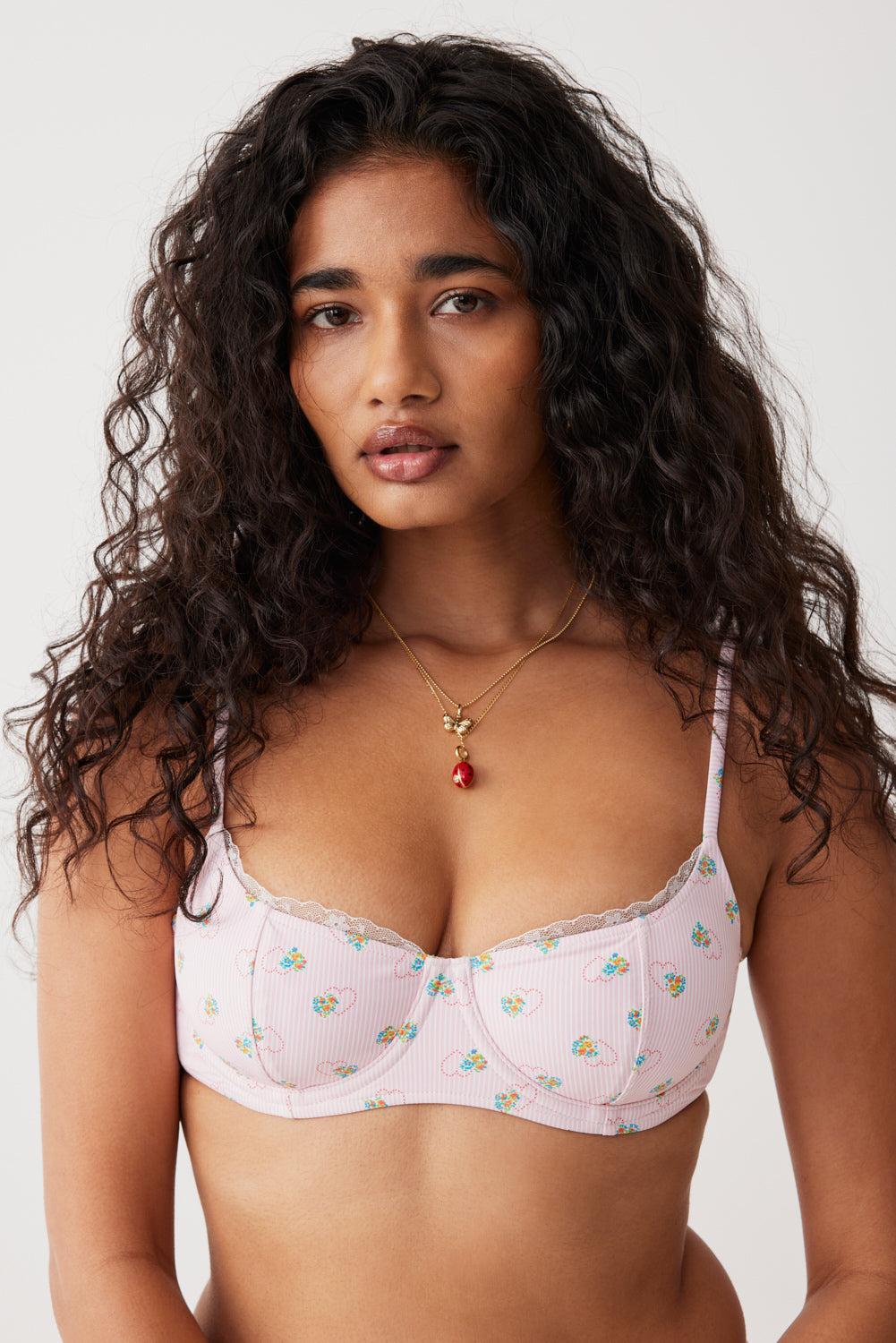 Dove Reversible Classic Bikini Bottom - Sweetheart Stripe Product Image
