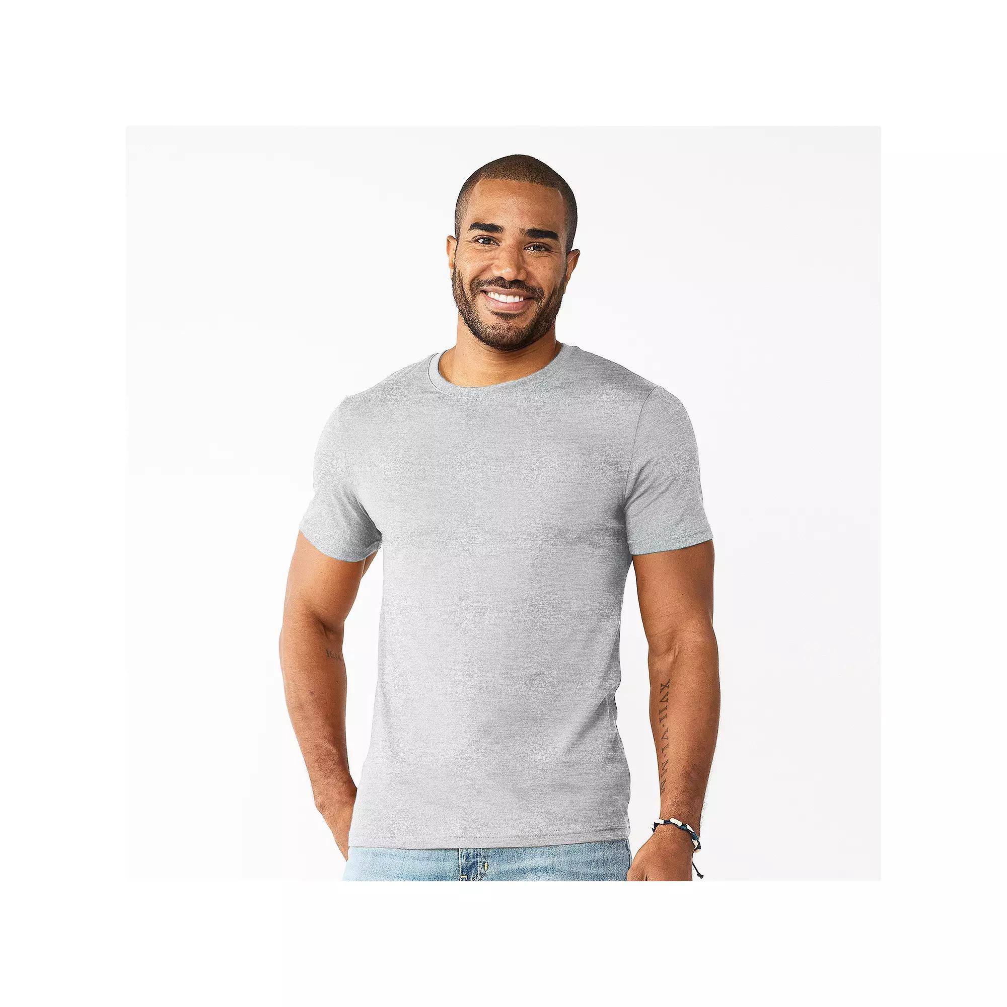 Men's Sonoma Goods For Life® Supersoft Crewneck Tee, Size: Small, Grey Grey Product Image