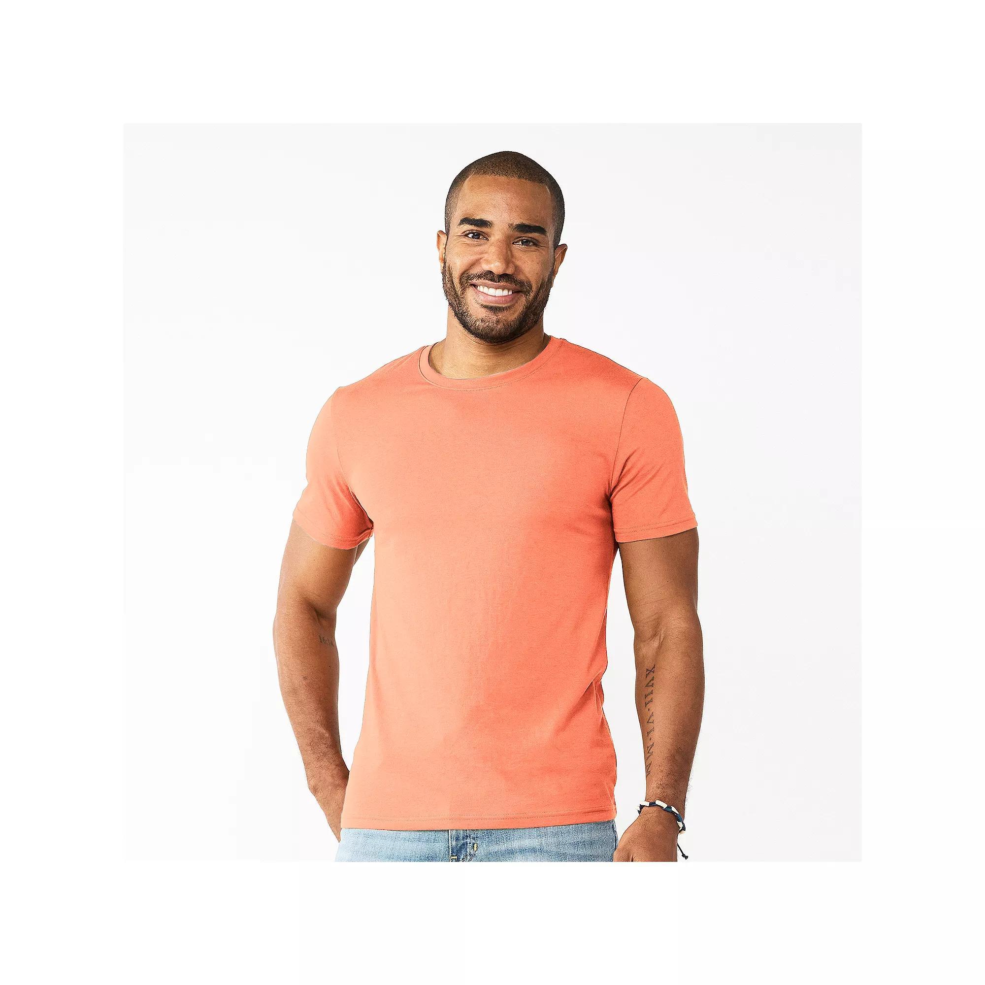 Mens Sonoma Goods For Life Supersoft Crewneck Tee Briella Pink Product Image