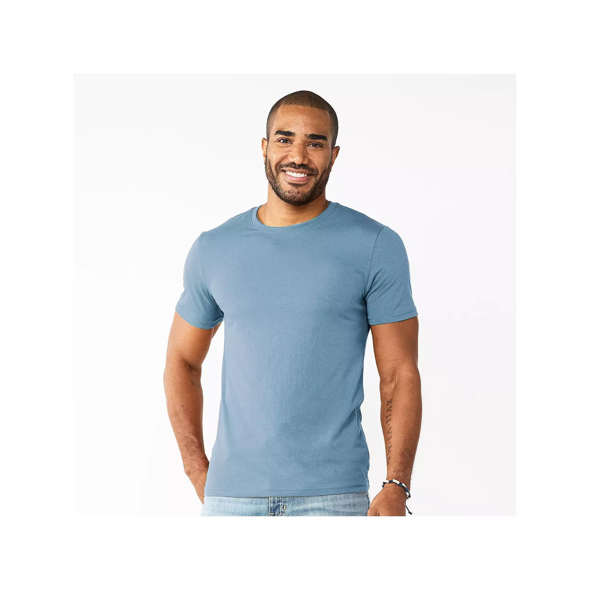 Men's Sonoma Goods For Life® Supersoft Crewneck Tee, Size: Medium, Deep Blue Product Image