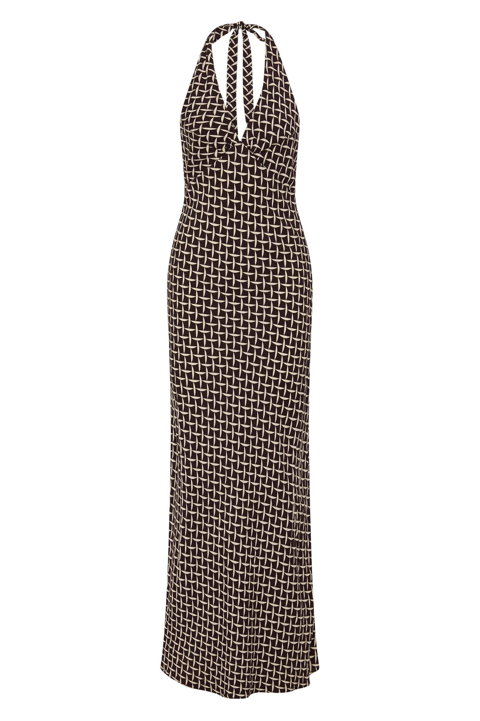 Soame Maxi Dress Espresso Geo Product Image