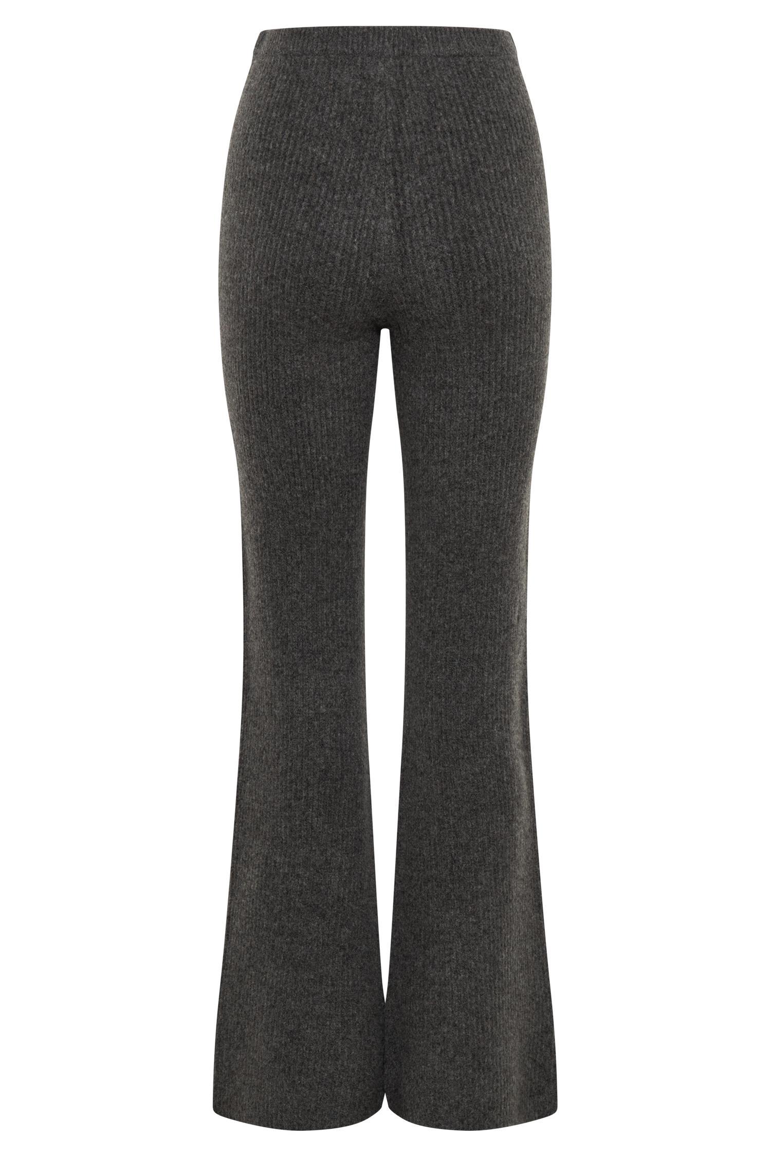 Shyann Straight Leg Knit Pant - Charcoal Marle Product Image
