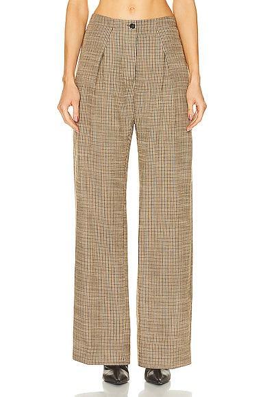 Acne Studios Straight Leg Trouser in Brown Product Image