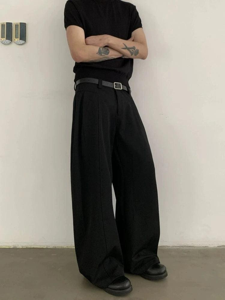 RT No. 18821 BLACK PLEATED SCIMITAR PANTS Product Image
