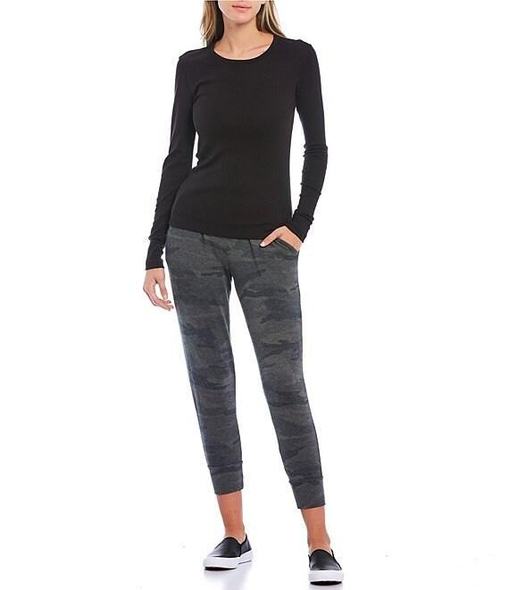 Splendid Knit Classic Crew Neck Long Sleeve Tee Product Image