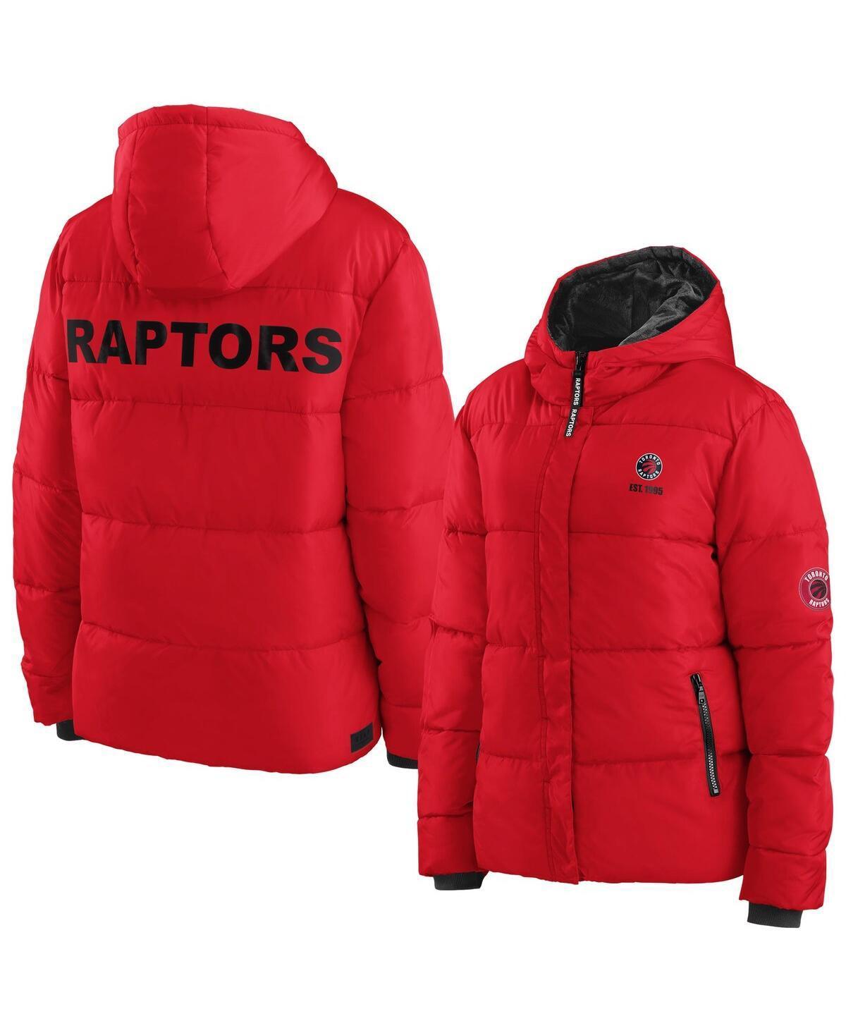 Women's WEAR by Erin Andrews Red Toronto Raptors Plush Puffer Full-Zip Jacket, Size: Medium, Rpt Red Product Image