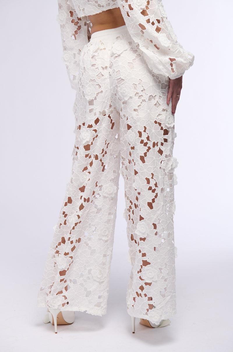 ONE LAST NIGHT FLORAL WIDE LEG PANT Product Image