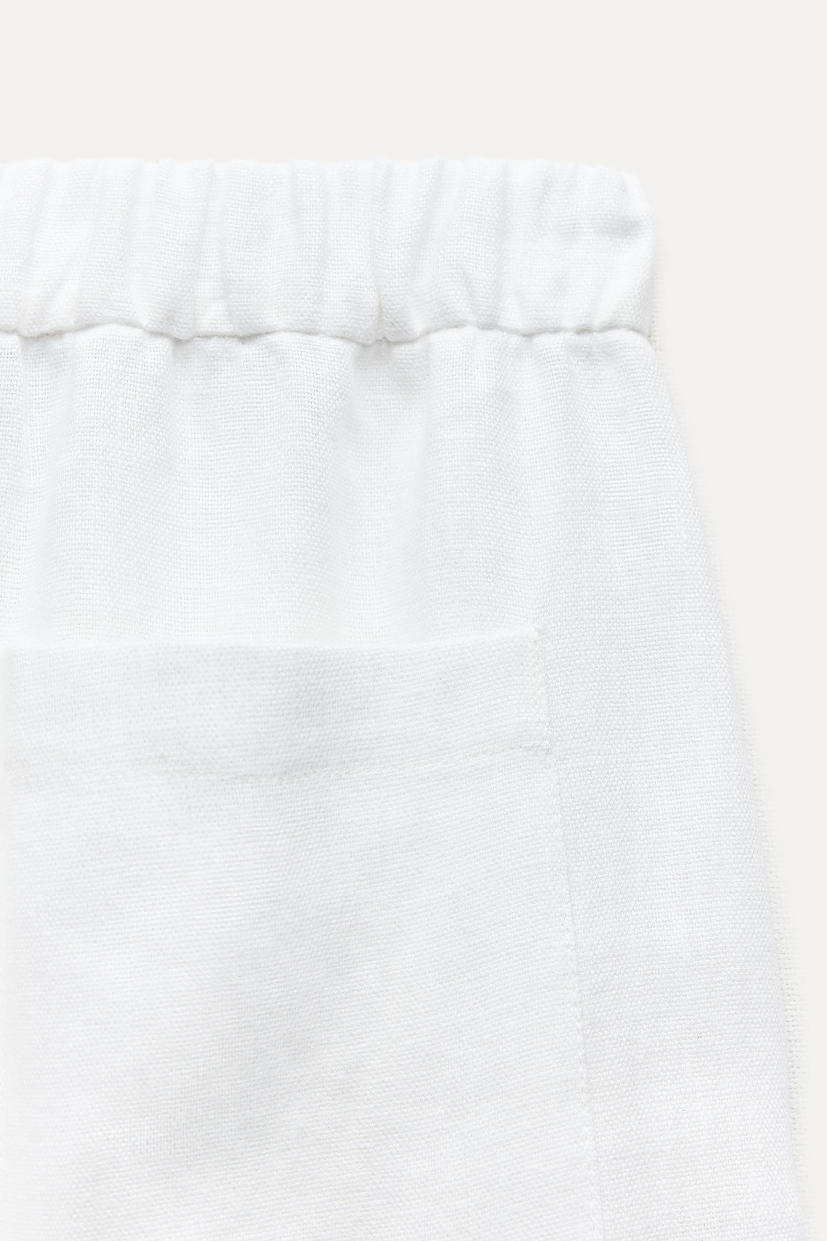 100% LINEN PAJAMA PANTS ZW COLLECTION Product Image