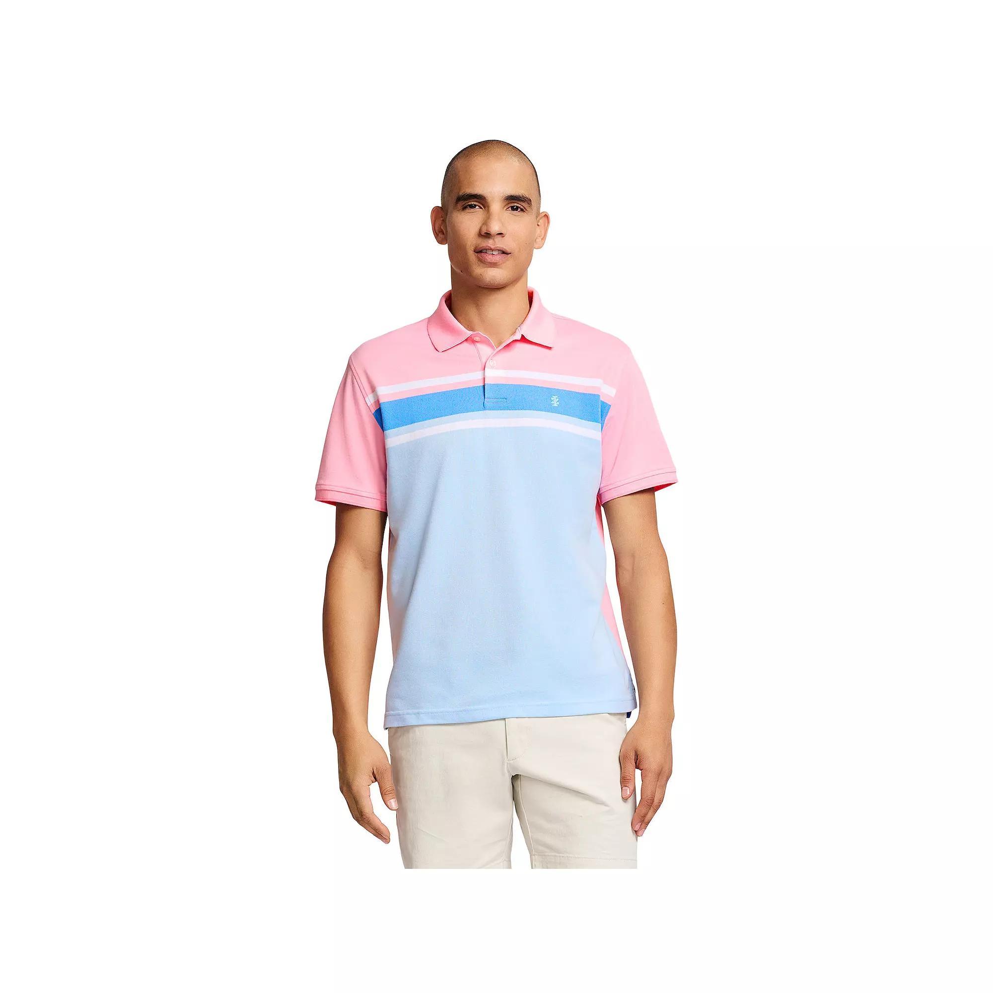 Men's IZOD Advantage Performance Chest Stripe Polo, Size: XL, Peony Product Image