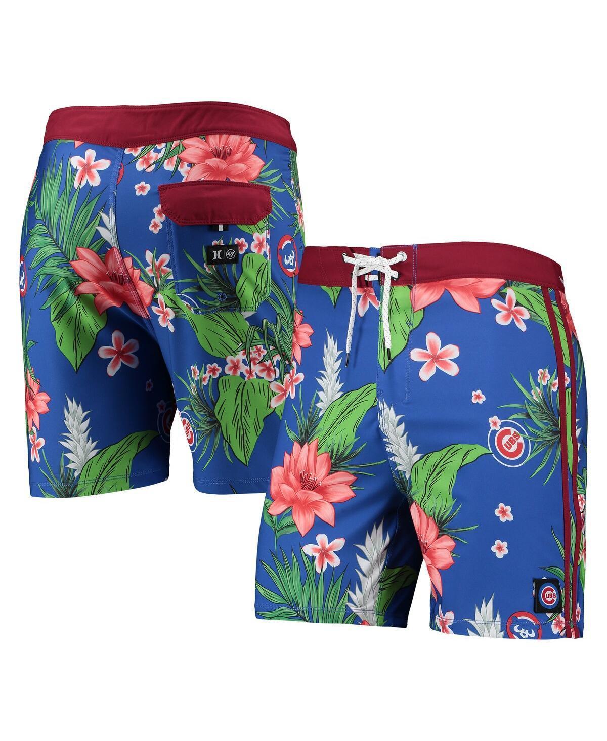 Men's Hurley x '47 Royal Chicago Cubs Phantom Tailgate Swim Shorts, Size: 31, Blue Product Image