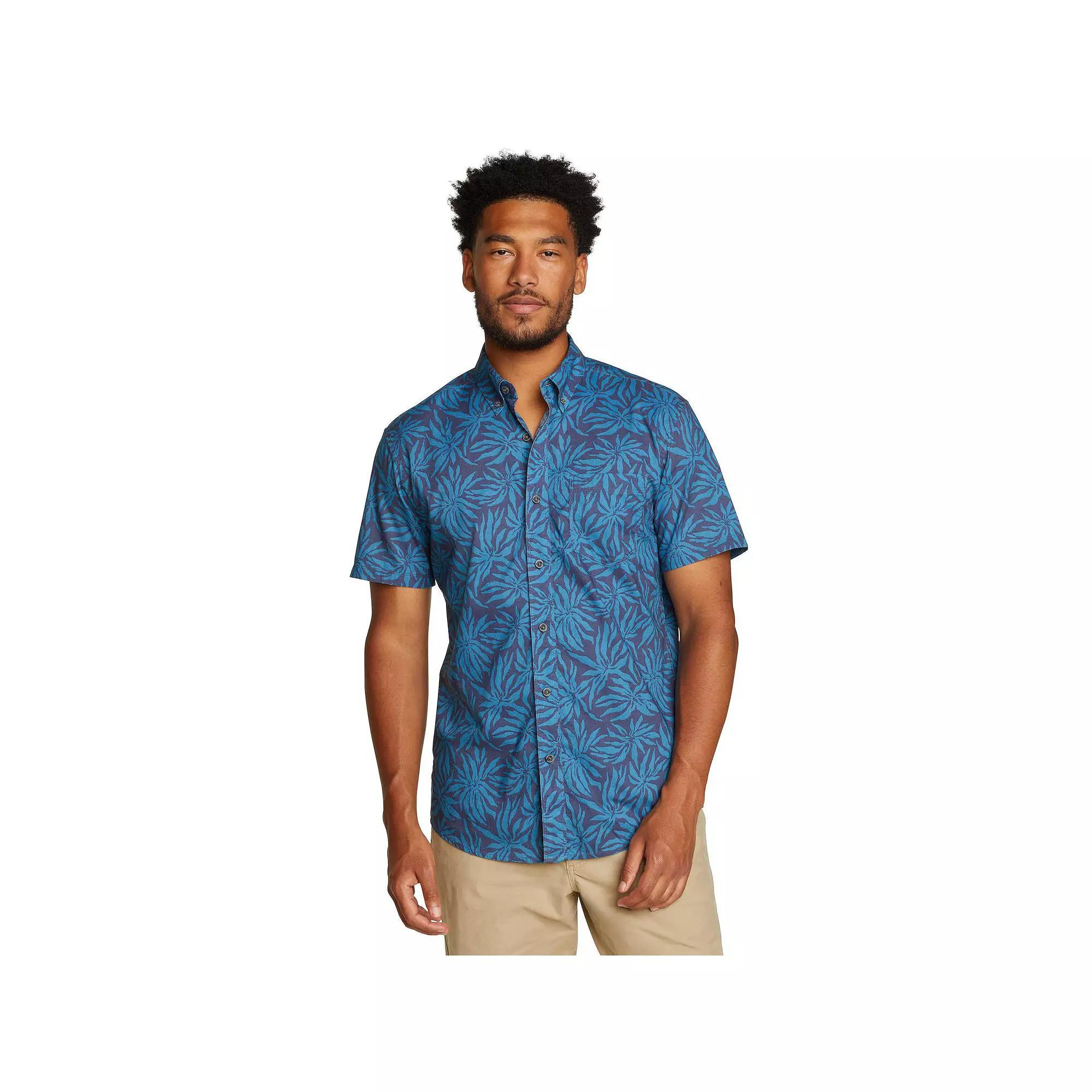 Big & Tall Eddie Bauer Short Sleeve Baja Shirt, Men's, Size: 3XL Tall, Blueberry Product Image