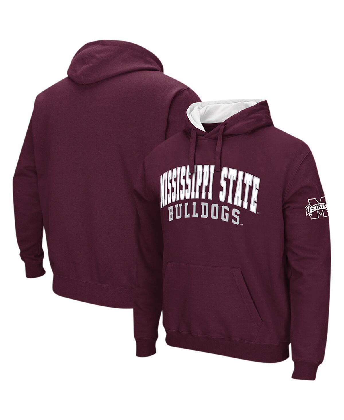 Men's Colosseum Maroon Mississippi State Bulldogs Double Arch Pullover Hoodie, Size: Medium, Mst Red Product Image