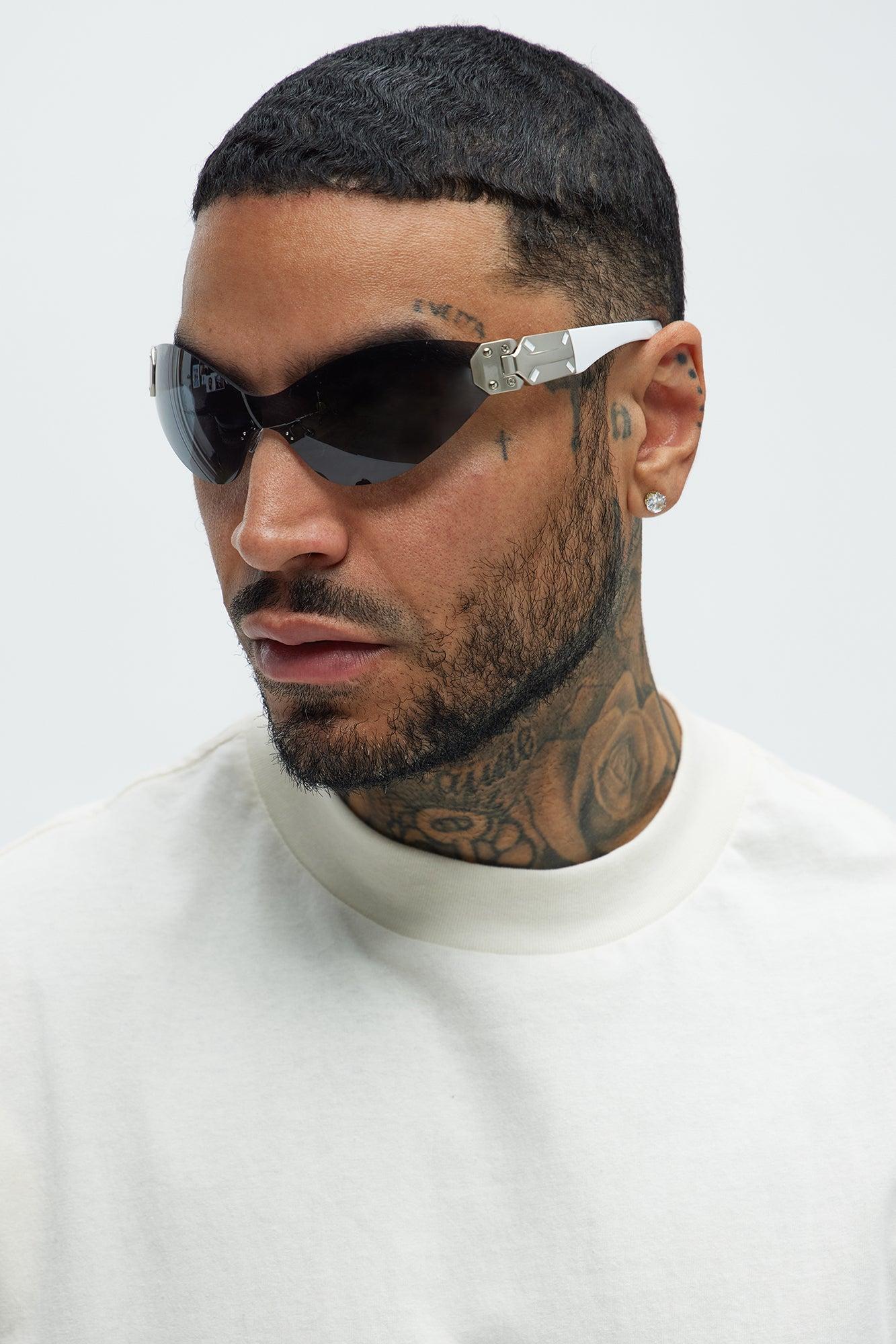 Lit Shield Sunglasses - White Product Image