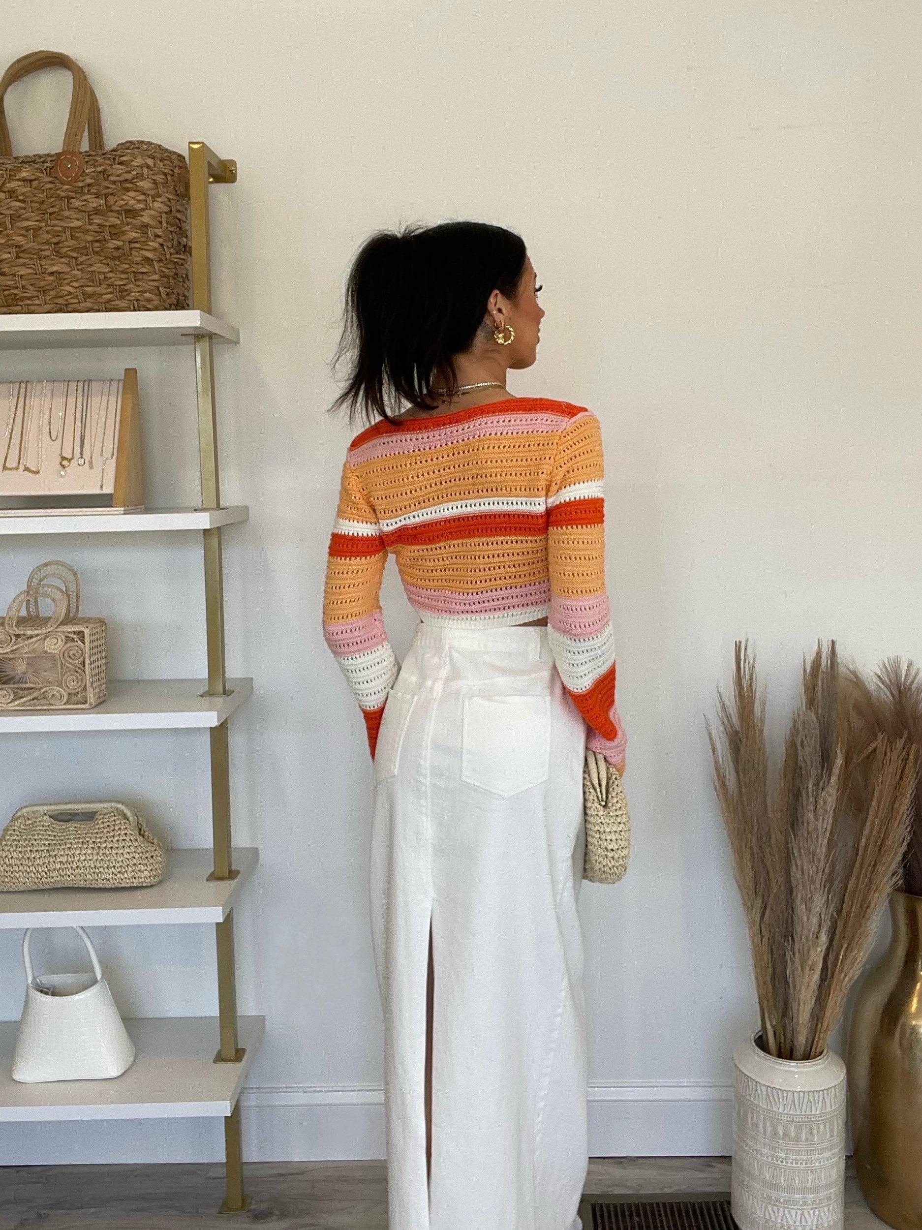 FINAL SALE Donna Denim Maxi Skirt | White Product Image