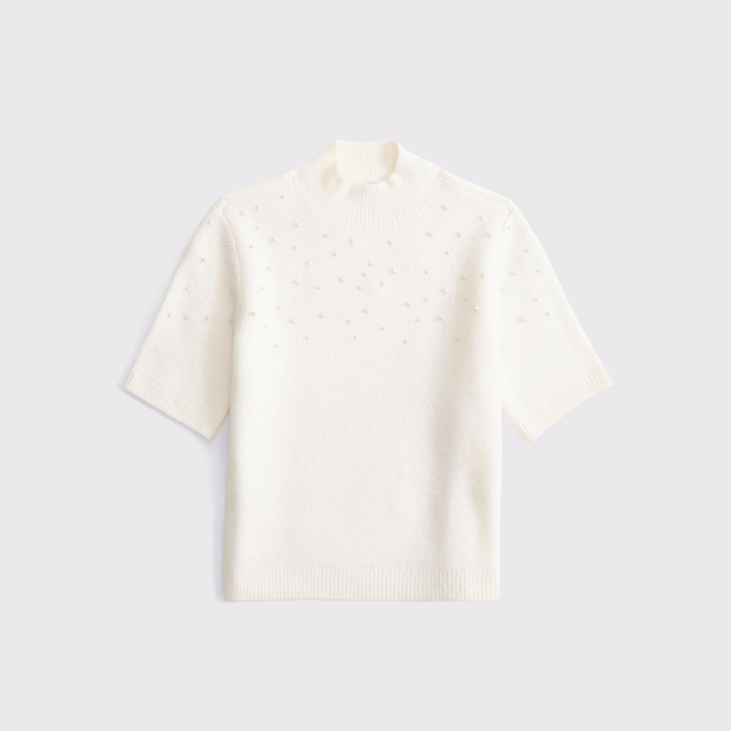 Lurex Mockneck Sweater Tee Product Image
