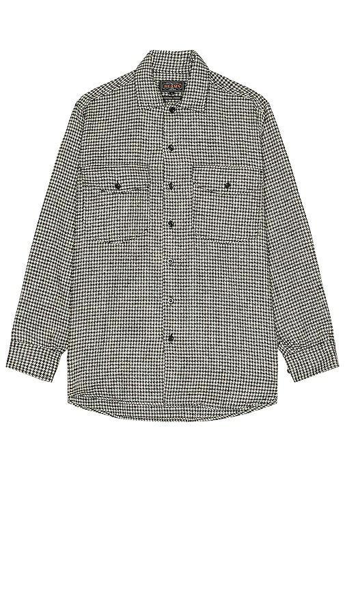 Beams Plus Work Classic Fit Houndstooth Shirt in Multi Product Image