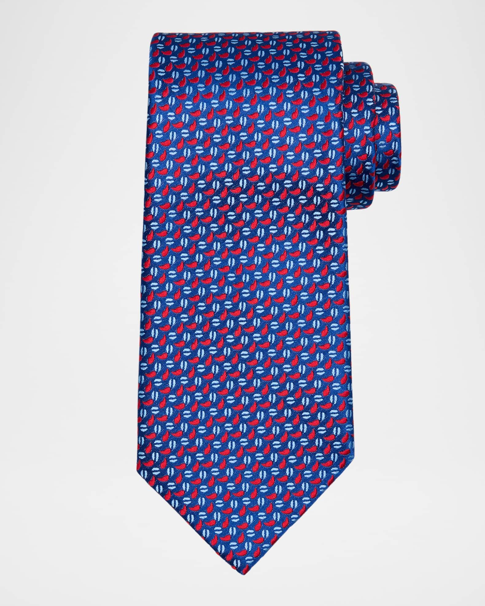 Mens Mini Teardrop Silk Tie Product Image