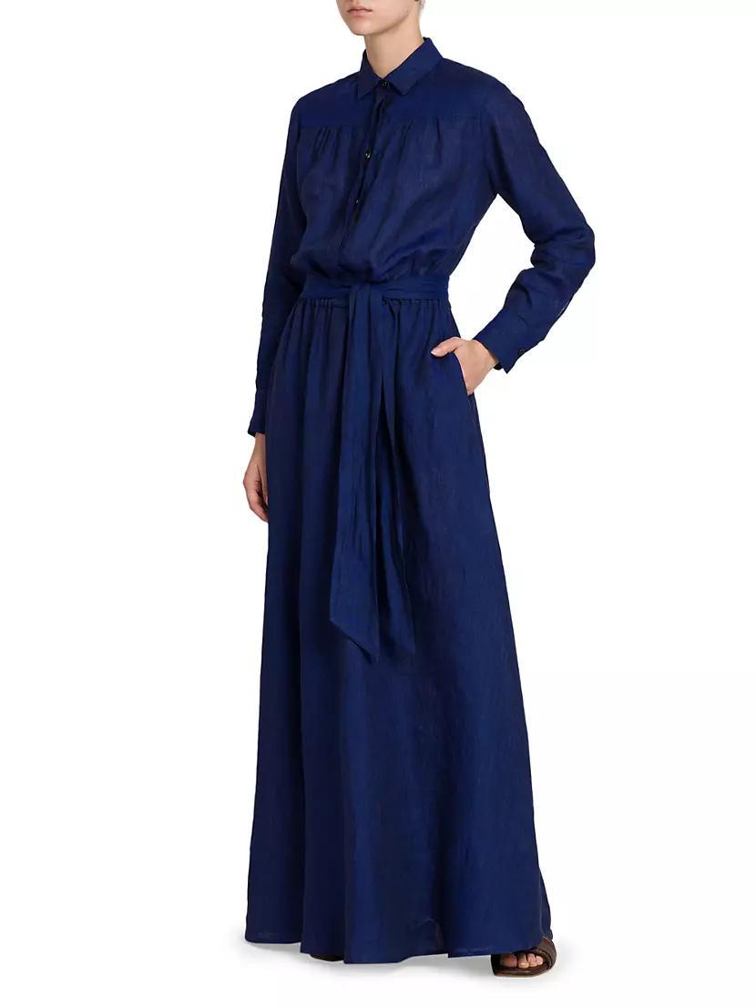 Linen Tie-Waist Shirtdress Product Image