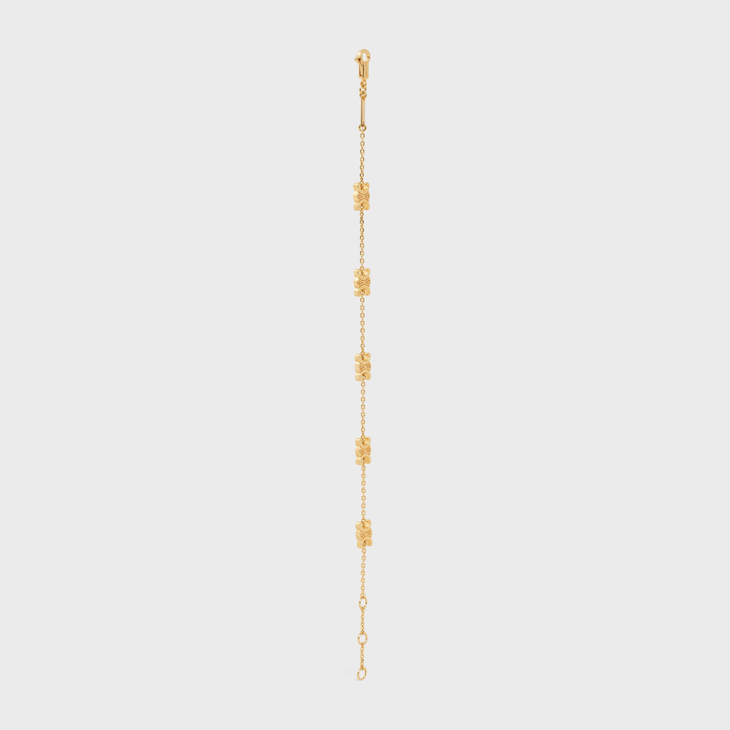 Triomphe Mini Triomphe Bracelet in Brass with Gold Finish Product Image