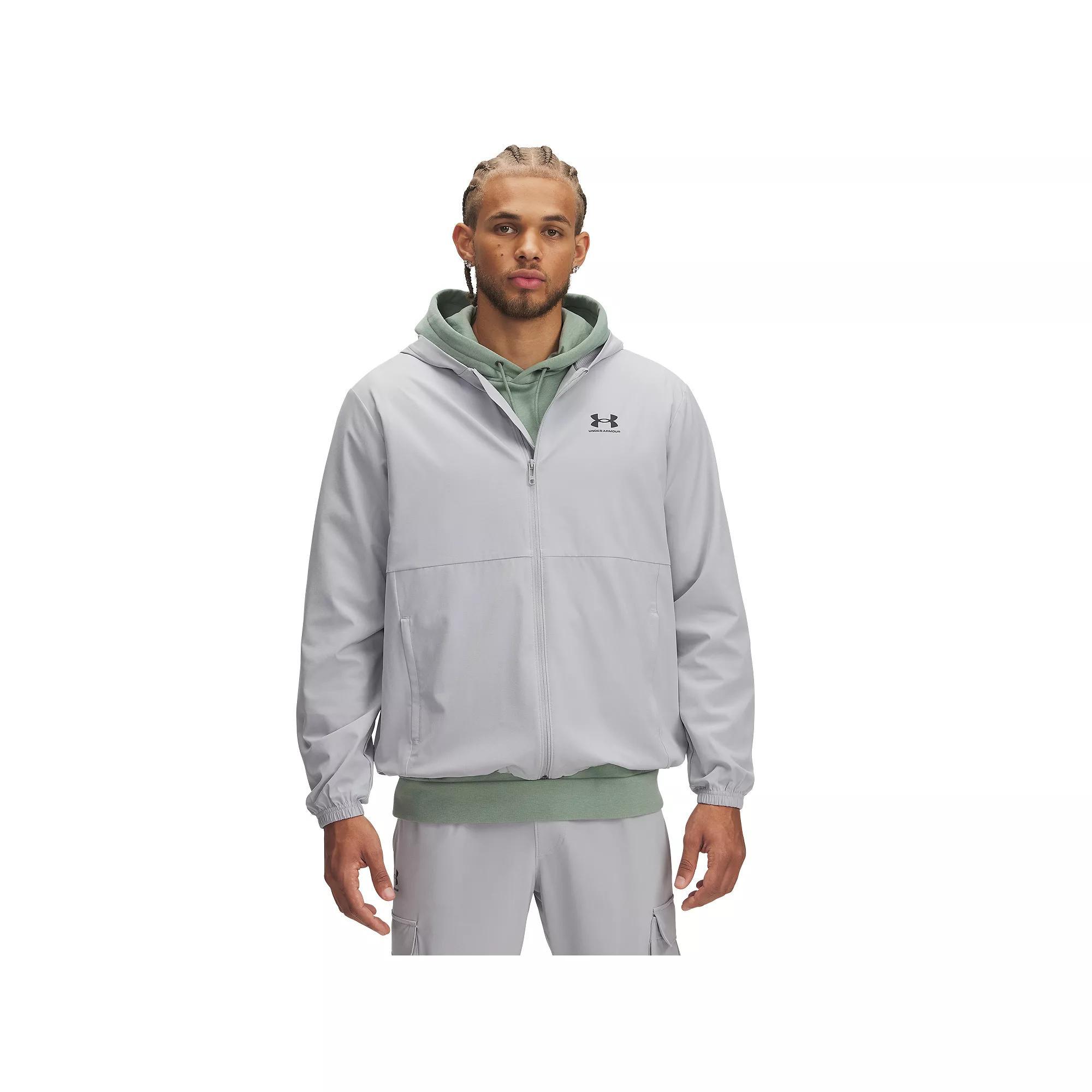 Men's Under Armour Vibe Woven Hooded Windbreaker Jacket, Size: XL, Mod Gray Product Image