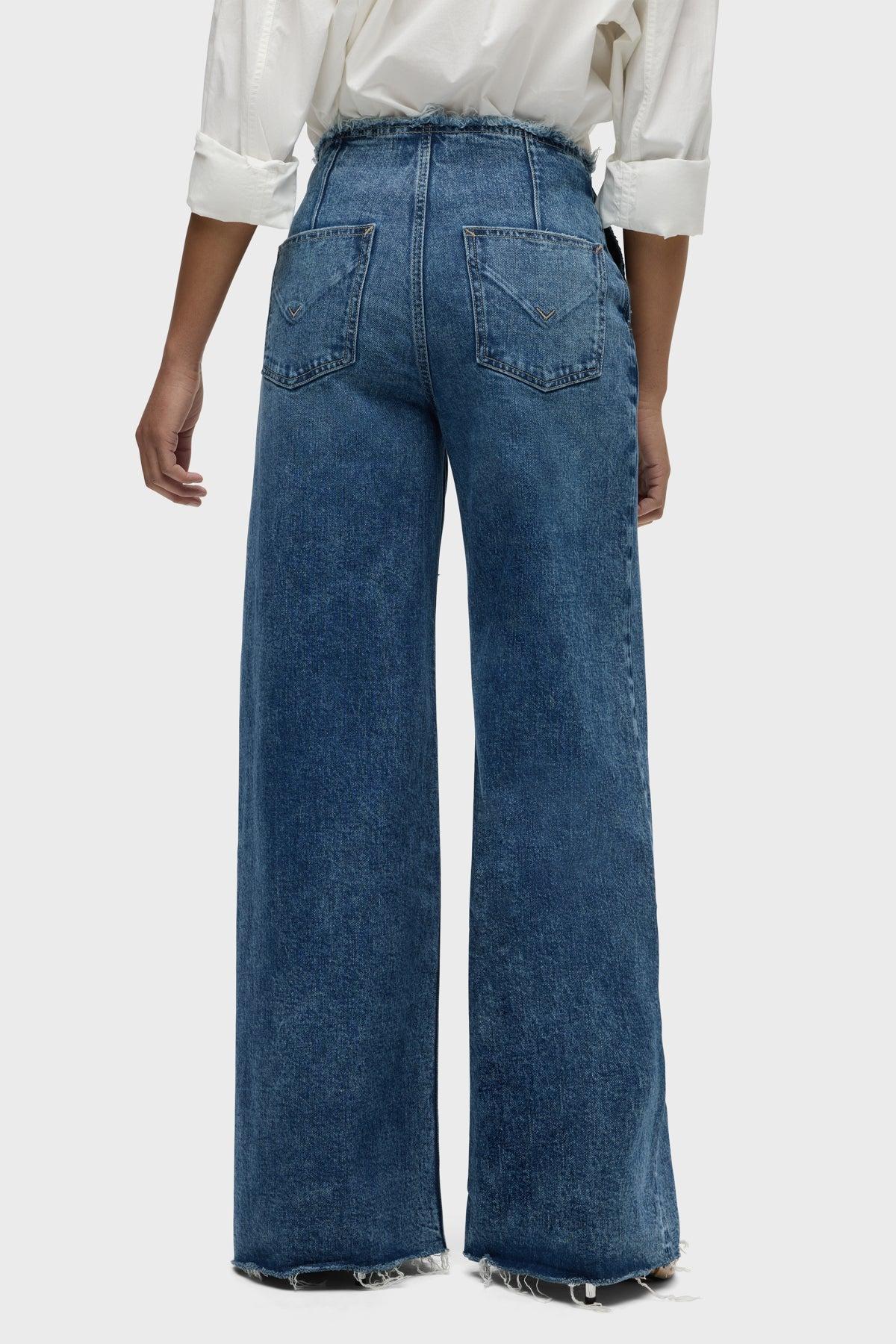 James High-Rise Darted Wide Leg Petite Jean Female Product Image
