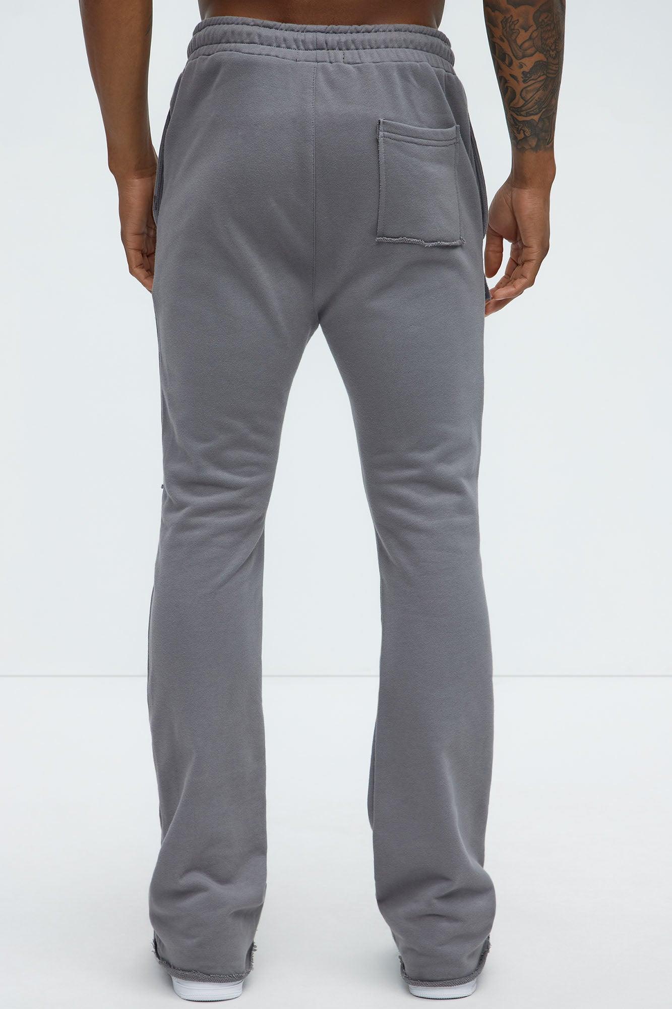 Extra Cargo Flared Sweatpants - Grey Product Image