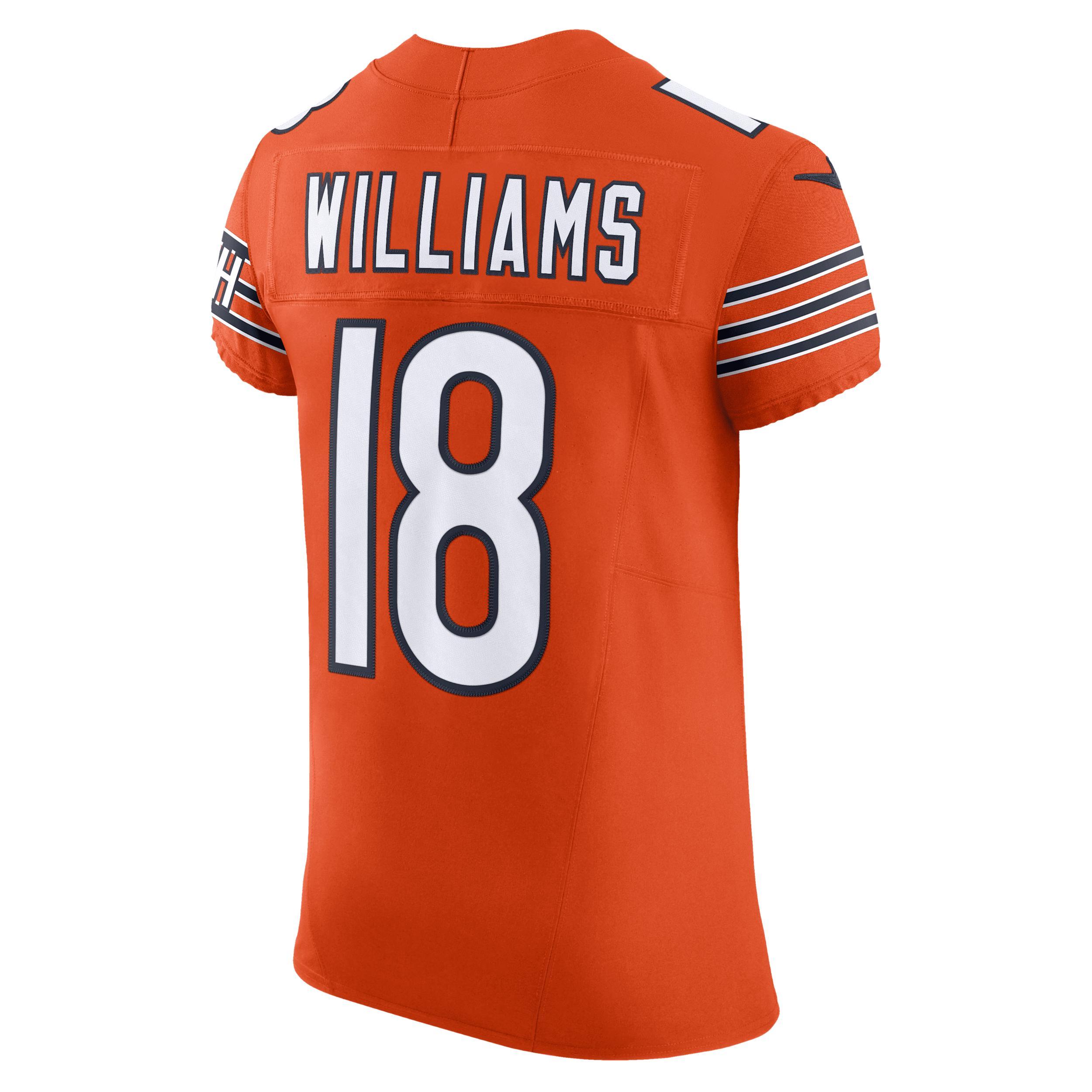 Men's Nike Caleb Williams Orange Chicago Bears Alternate Vapor F.U.S.E. Elite Jersey, Size: 40 Product Image