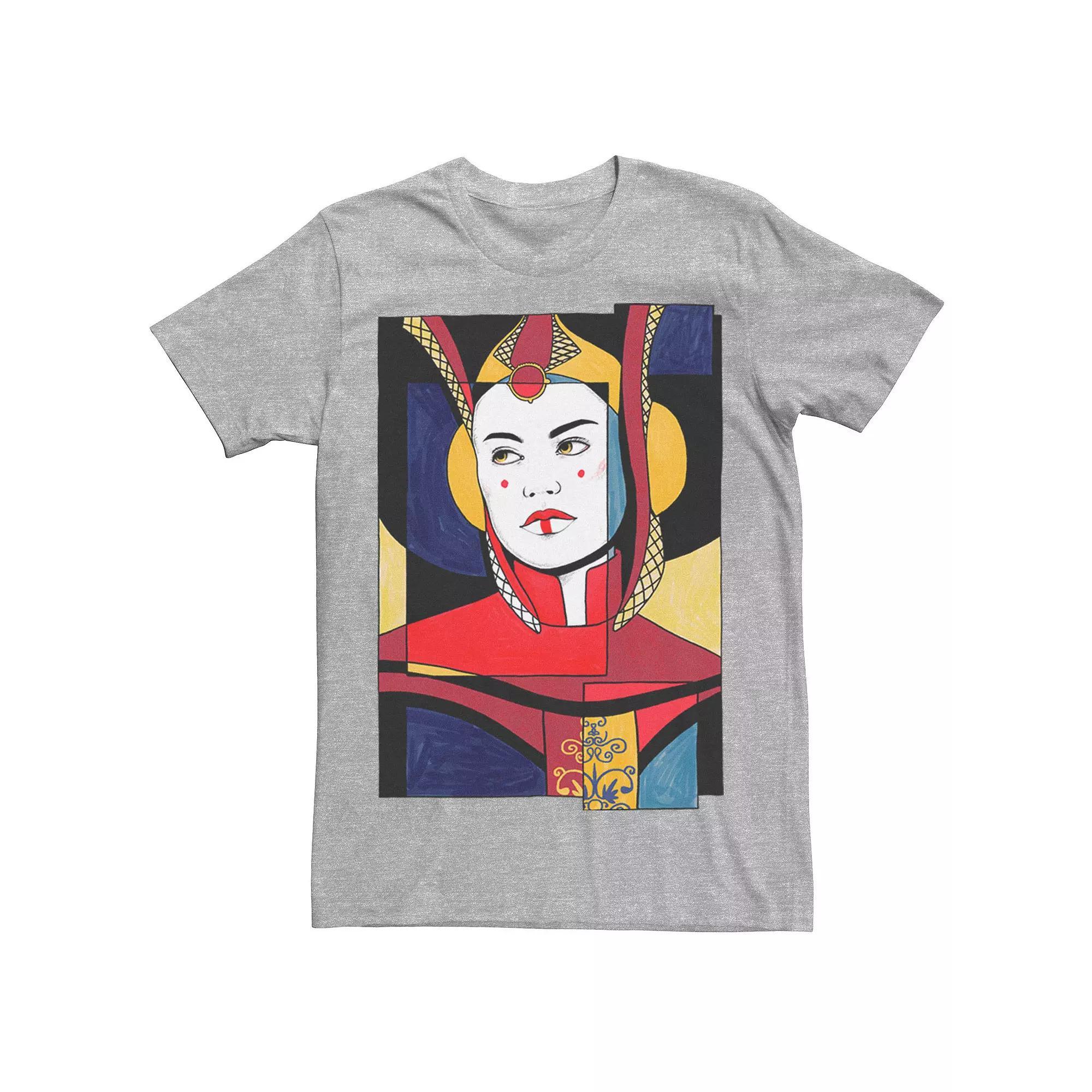 Men's Star Wars Padme Artsy Sketch Poster Tee, Size: Small, Athletic Grey Product Image