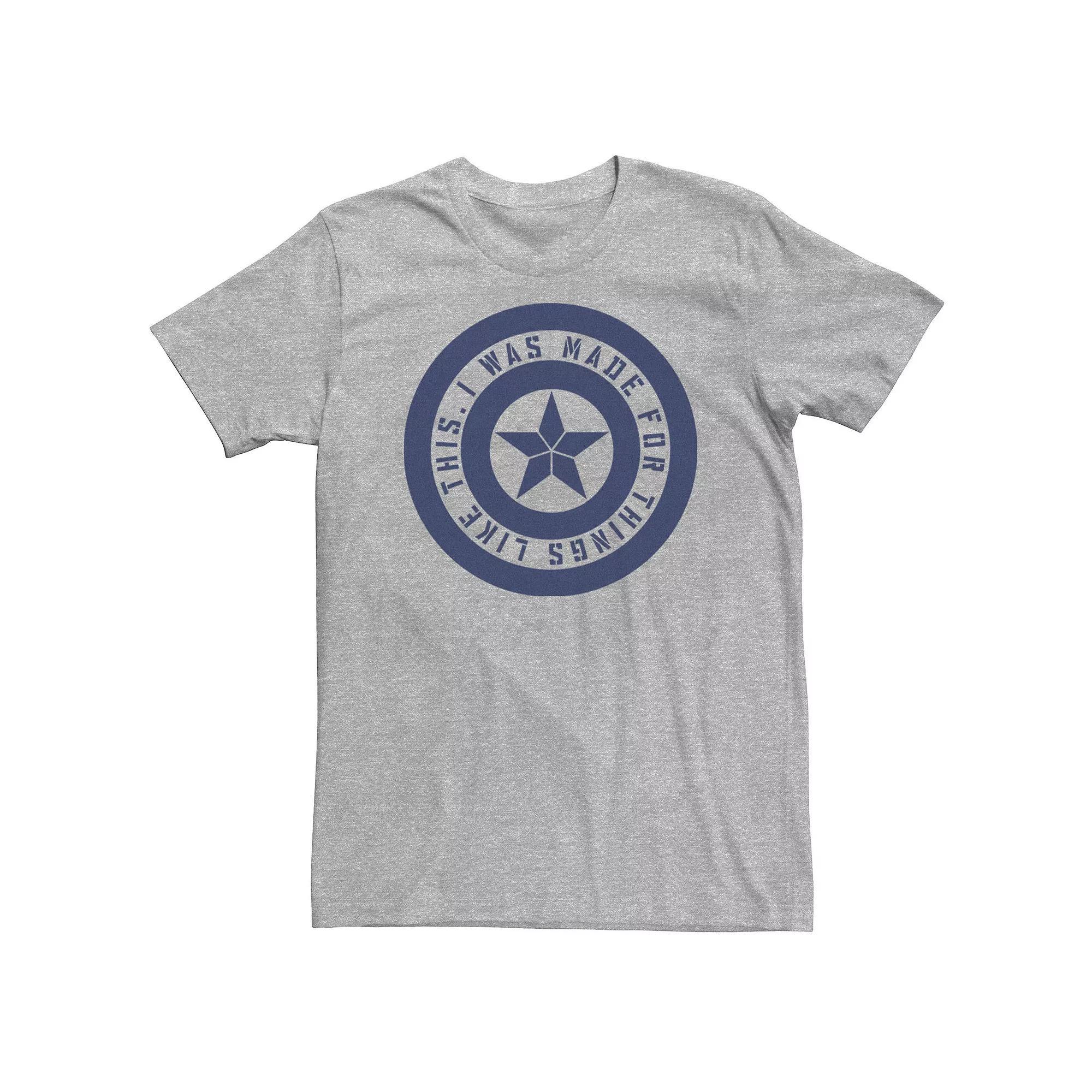 Big & Tall Marvel Avengers Endgame Captain America Quote Tee, Men's, Size: XXL Tall, Athletic Grey Product Image