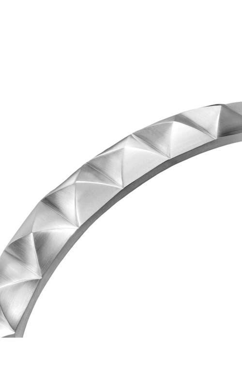 Mens Pyramid Cuff Bracelet in Sterling Silver, 9.3MM Product Image