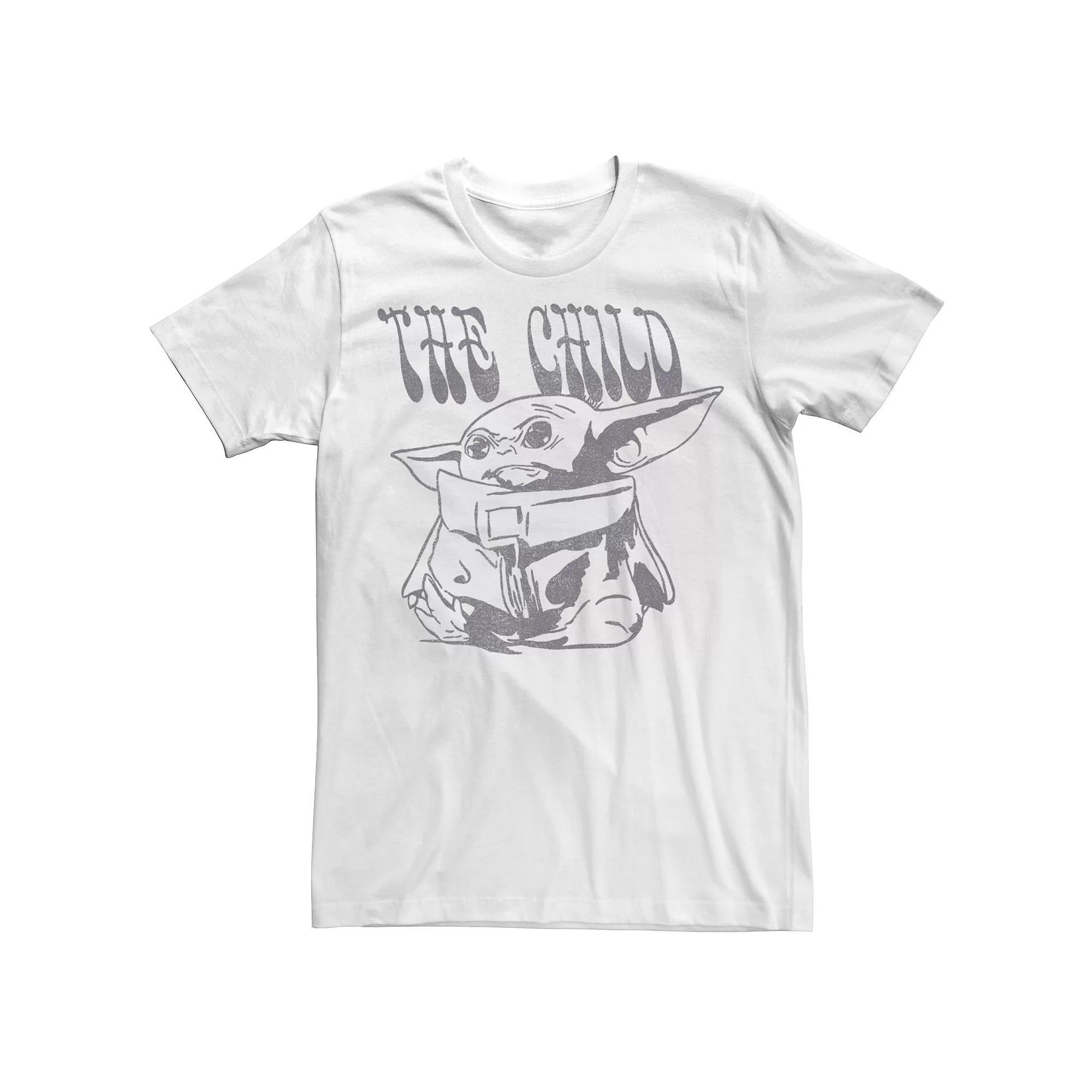 Men's Star Wars The Mandalorian Child Vintage Tee, Size: XL, White Product Image