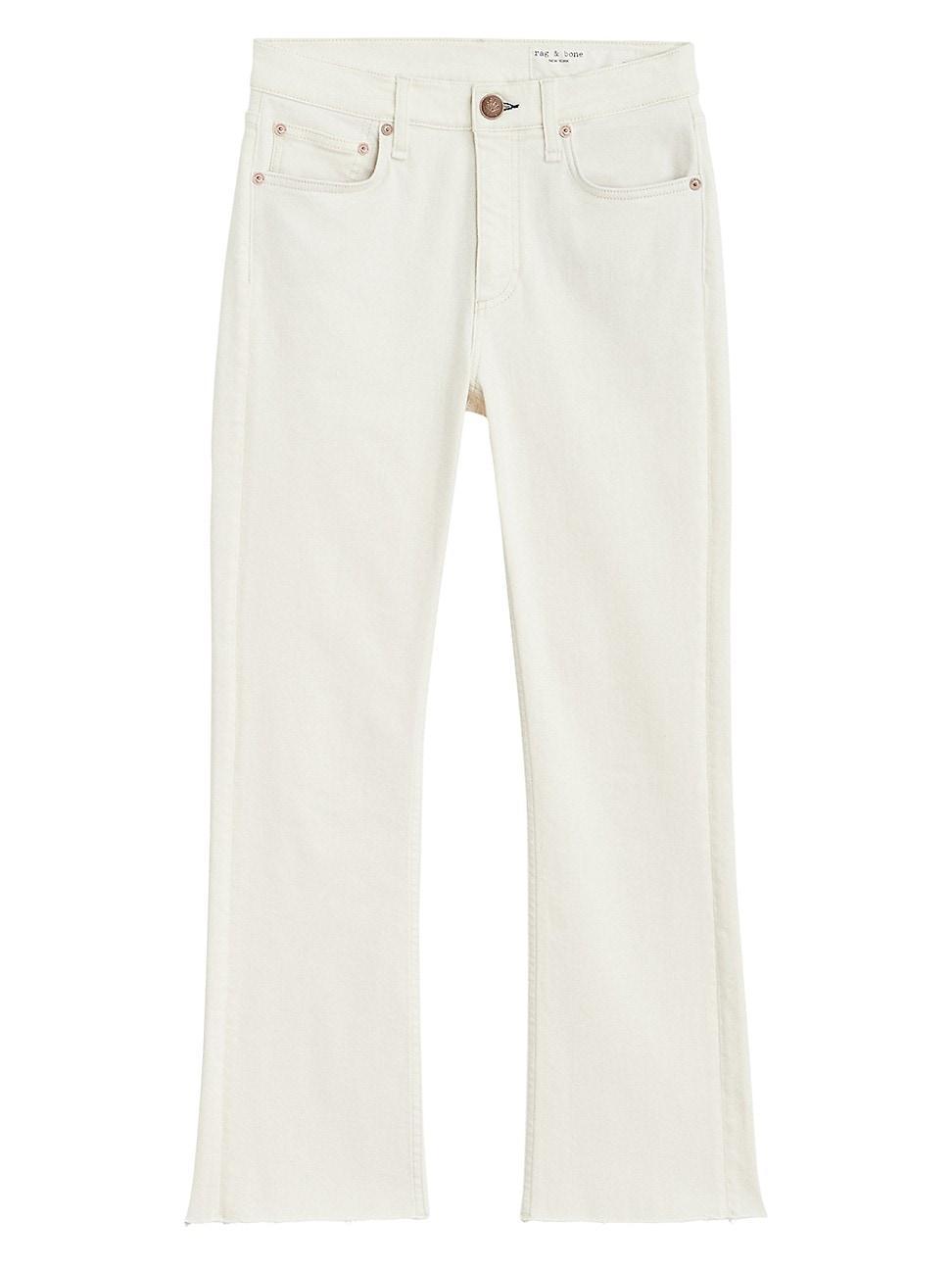 rag & bone Peyton High Rise Ankle Bootcut Jeans in Ecru Product Image