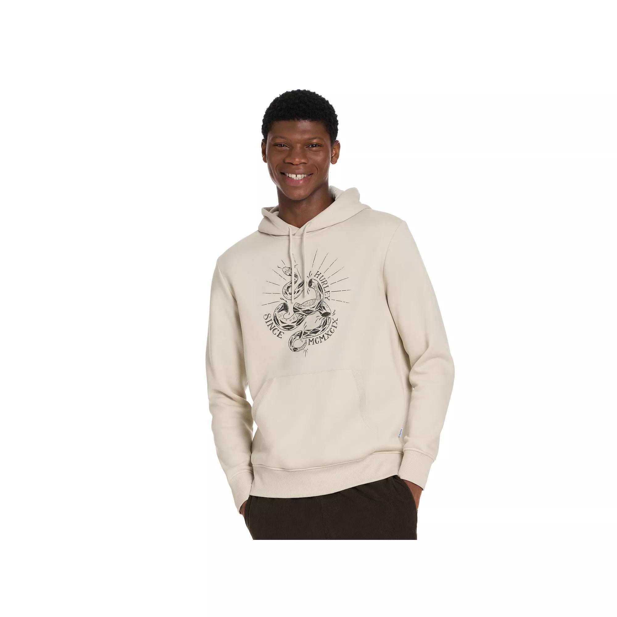 Men's Hurley Graphic Hooded Sweatshirt, Size: XXL, Ivory Product Image