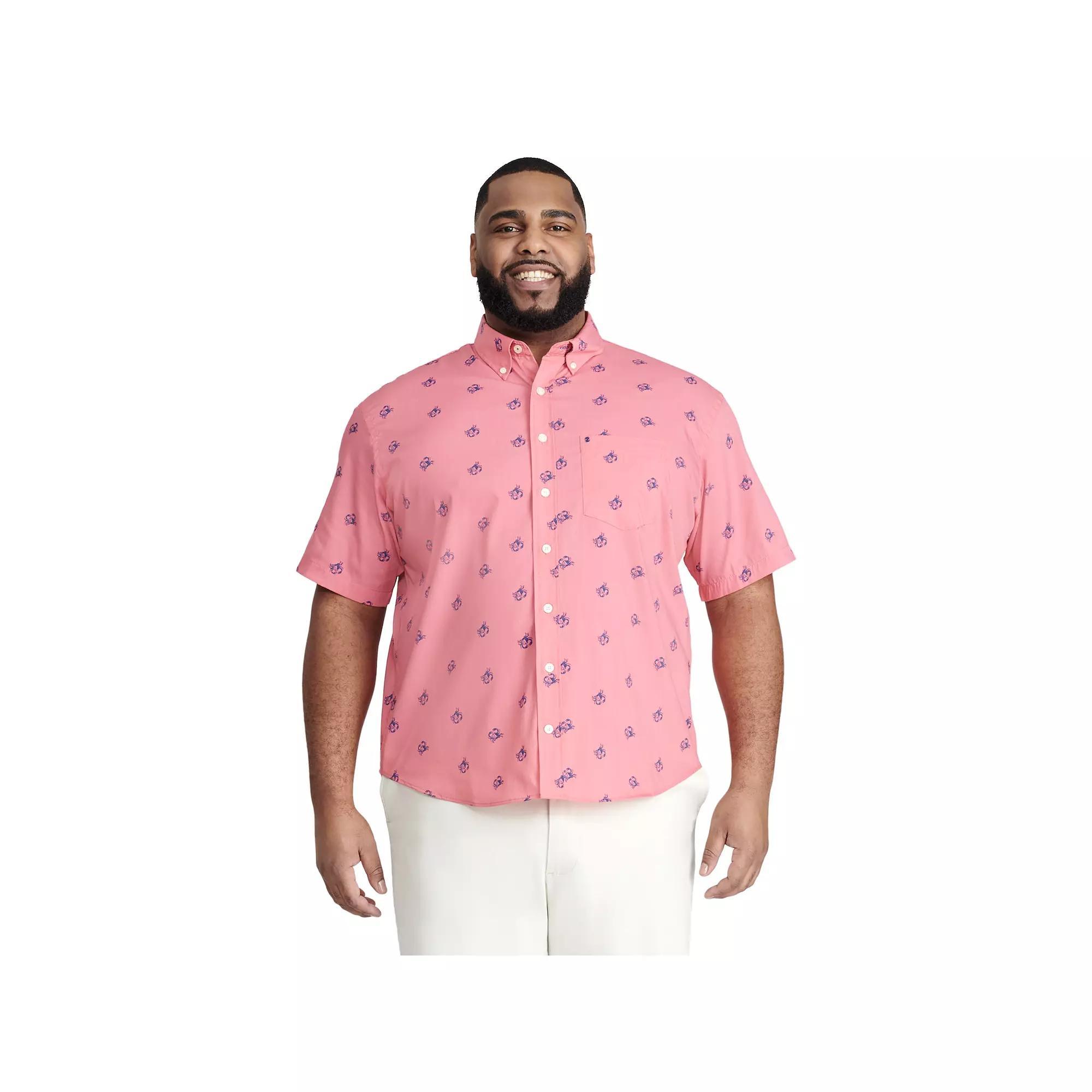 Big & Tall IZOD Advantage Classic-Fit Performance Button-Down Shirt, Men's, Size: Large Tall, Rapture Pink Product Image